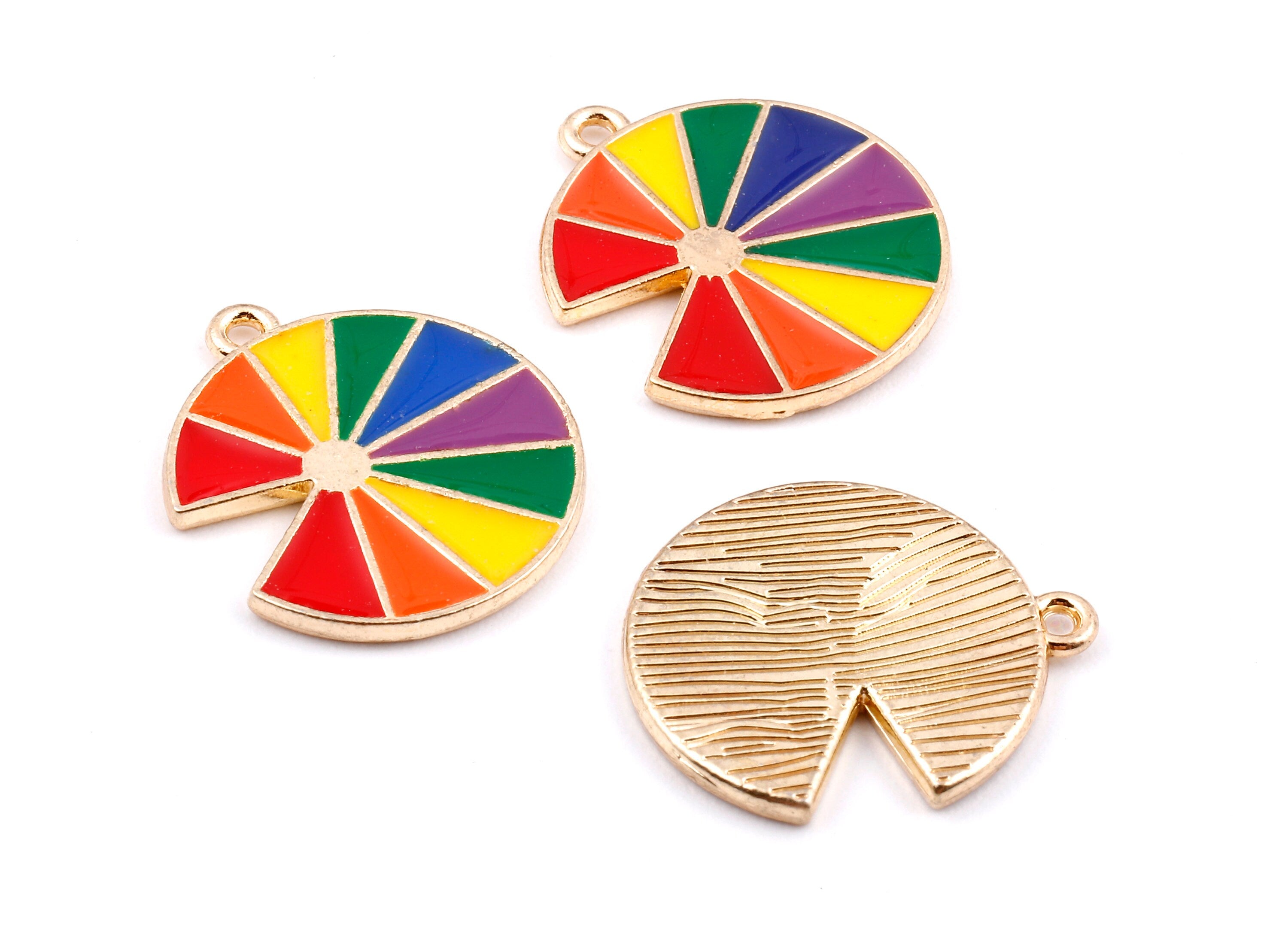Alloy Umbrella Charms - Zinc Alloy Umbrella Earrings - Umbrella Enamel Pendant - Necklace Pendant - 19.96x17.56x1.47mm - ZZ1424 - DOMEDBAZAAR