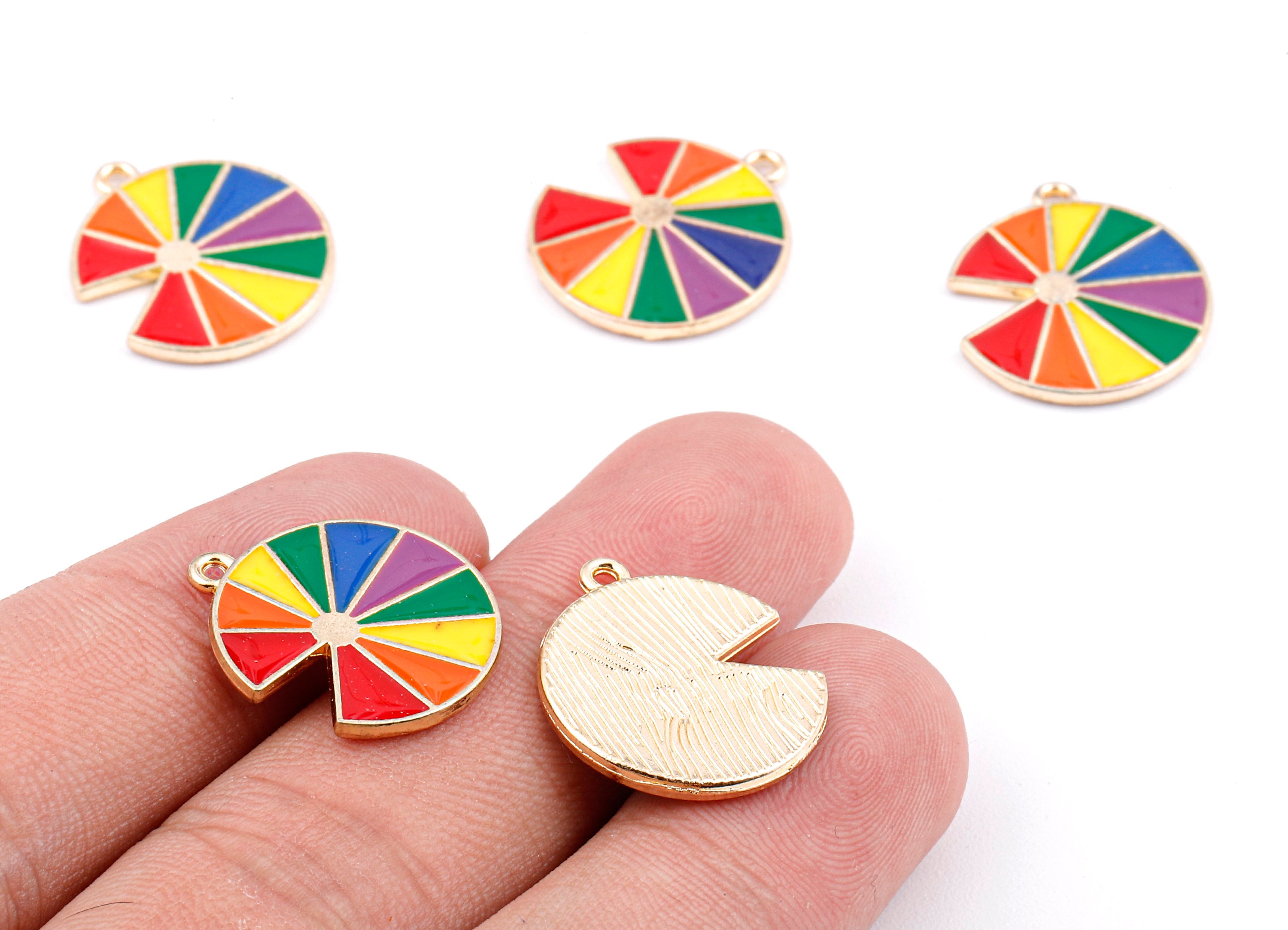Alloy Umbrella Charms - Zinc Alloy Umbrella Earrings - Umbrella Enamel Pendant - Necklace Pendant - 19.96x17.56x1.47mm - ZZ1424 - DOMEDBAZAAR
