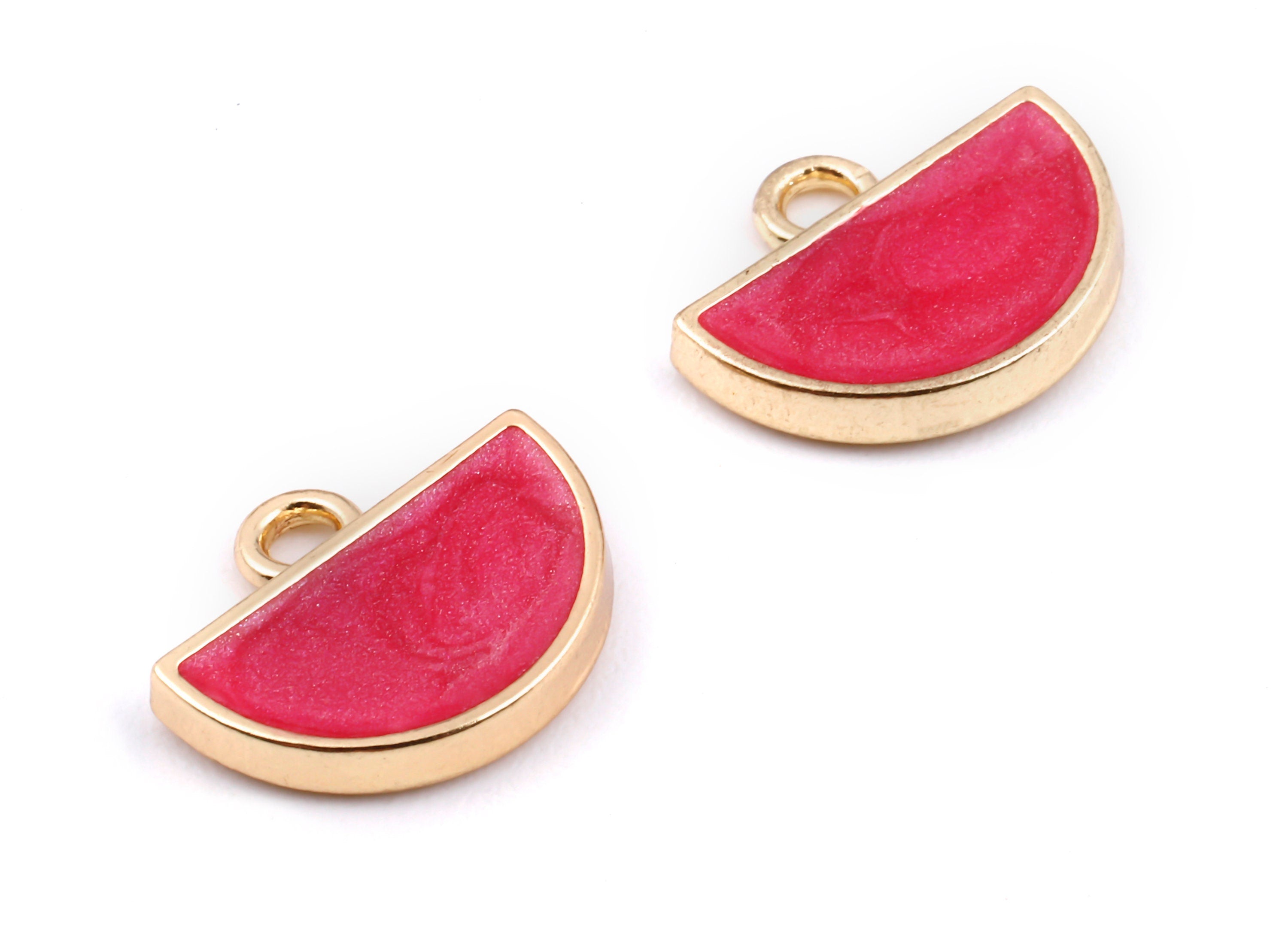 Alloy Half Moon Charms - Zinc Alloy Half Moon Earrings - Half Moon Enamel Pendant - Necklace Pendant - 13.73x11.16x2.08mm - ZZ1388 - DOMEDBAZAAR
