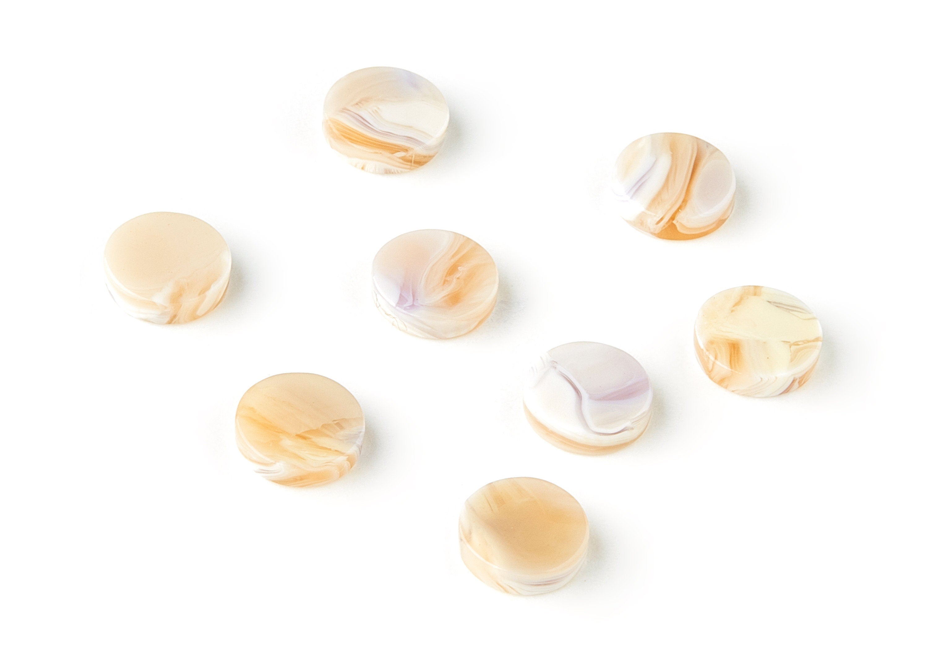 Acetate Round Charms - No Hole - Round Earrings - Earring Findings - Jewelry Supplies - Color Code: A306 - 9.87x9.87x2.6mm - AC1151-A306 - DOMEDBAZAAR