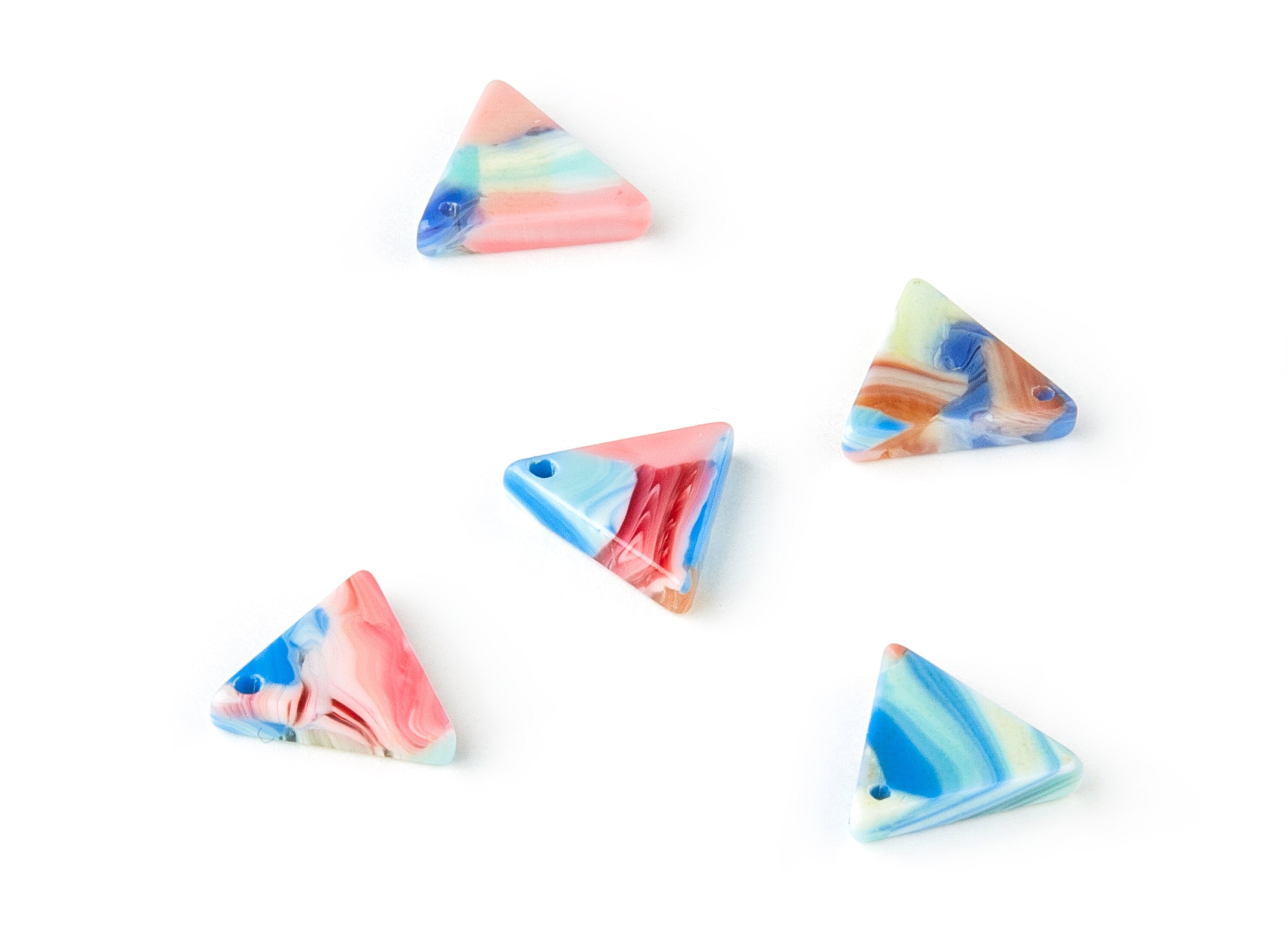 Acetate Triangle Charms - Triangle Earrings and Pendant - Earring Findings - Color Code: A329 - 12.77x11.29x2.5mm - AC1650-A329 - DOMEDBAZAAR