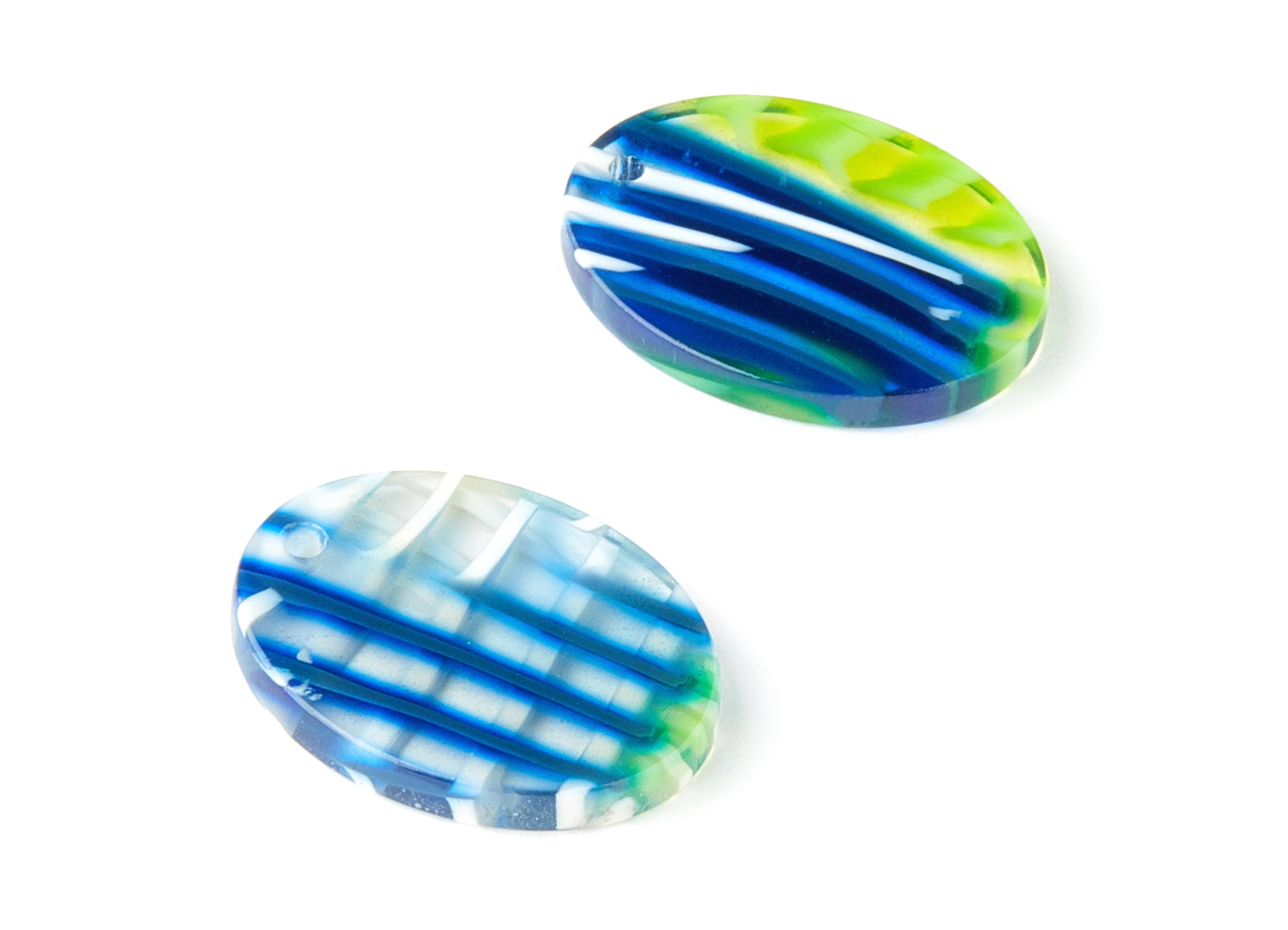 Acetate Oval Charms - Oval Earrings and Pendant - Earring Findings - Jewelry Supplies - Color Code: A318 - 22.85x17.79x2.54mm - AC1648-A318 - DOMEDBAZAAR