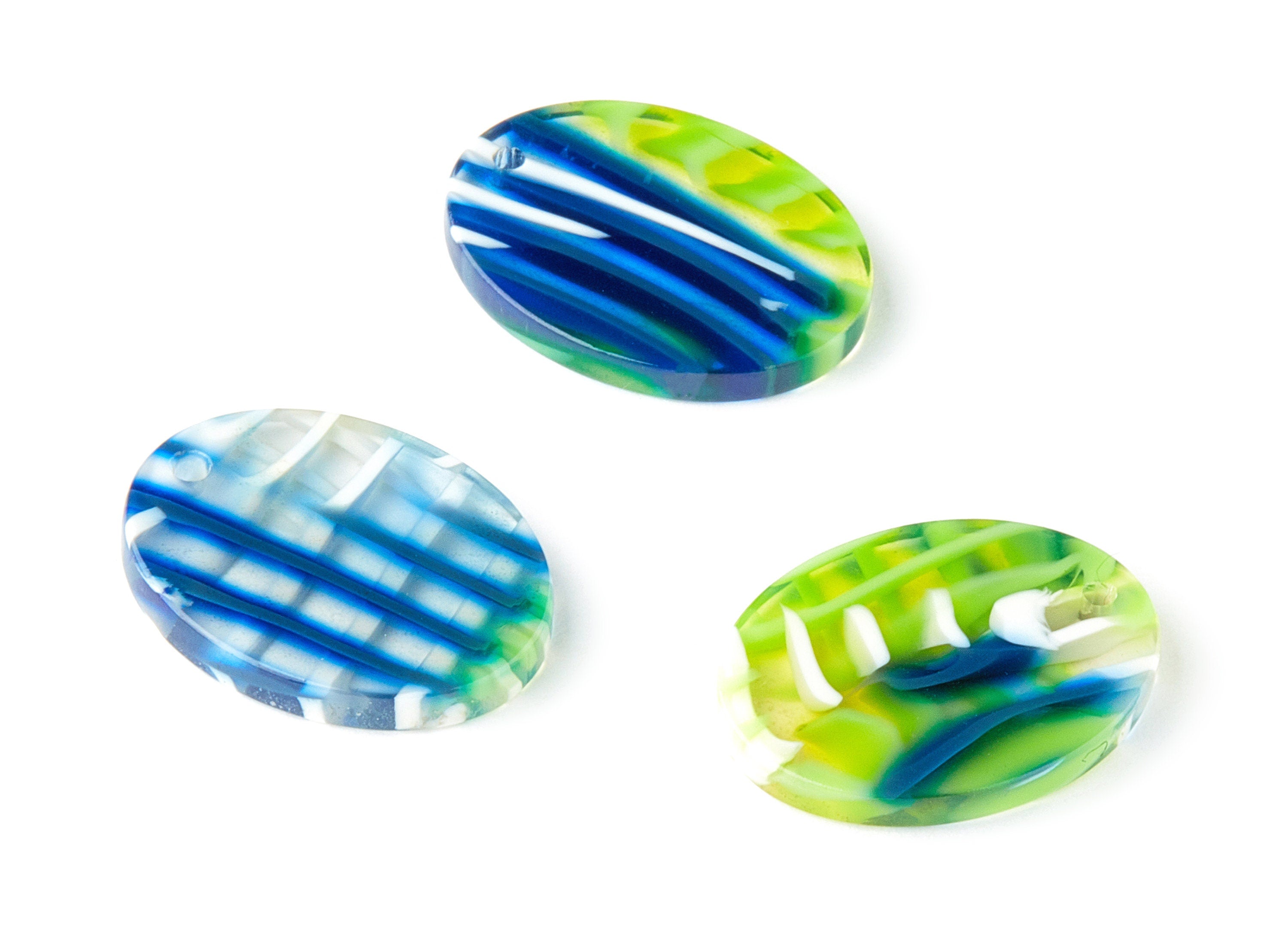 Acetate Oval Charms - Oval Earrings and Pendant - Earring Findings - Jewelry Supplies - Color Code: A318 - 22.85x17.79x2.54mm - AC1648-A318 - DOMEDBAZAAR