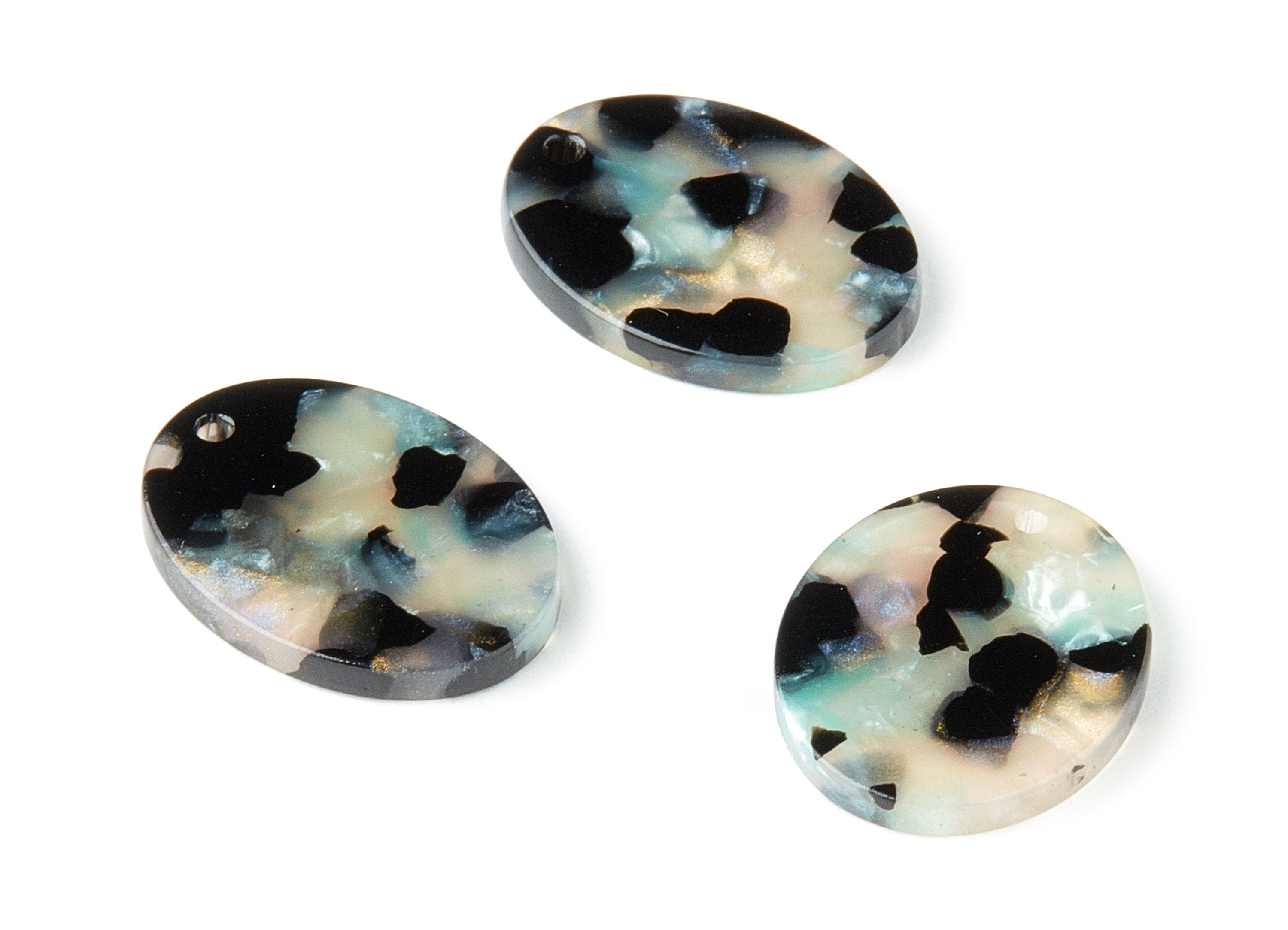 Acetate Oval Charms - Oval Earrings and Pendant - Earring Findings - Jewelry Supplies - Color Code: A319 - 22.85x17.79x2.54mm - AC1648-A319 - DOMEDBAZAAR