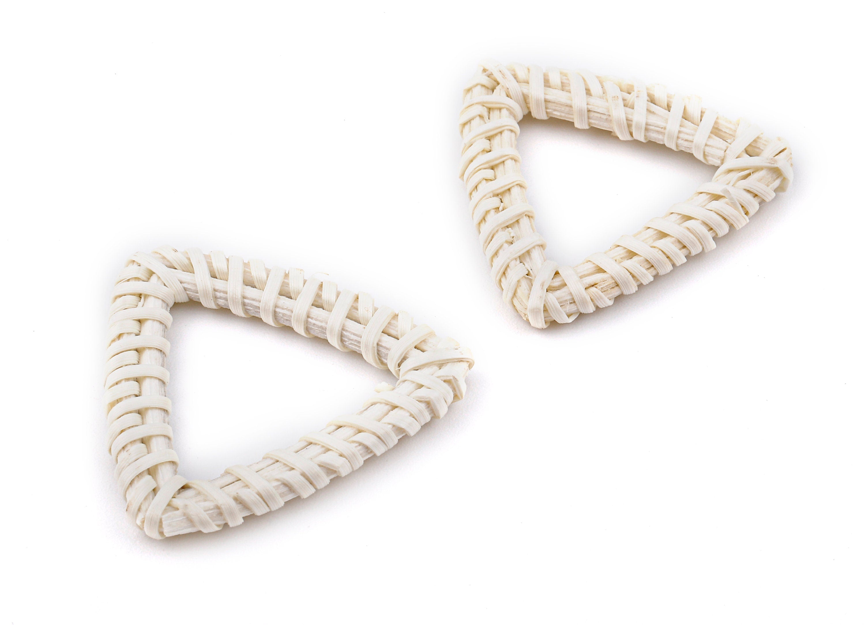 Handwoven Rattan Triangle Charms - Triangle Rattan Earrings andPendant - Woven Earrings - Jewelry Handmade - 36.45x36.45x4.2mm - RT1330 - DOMEDBAZAAR