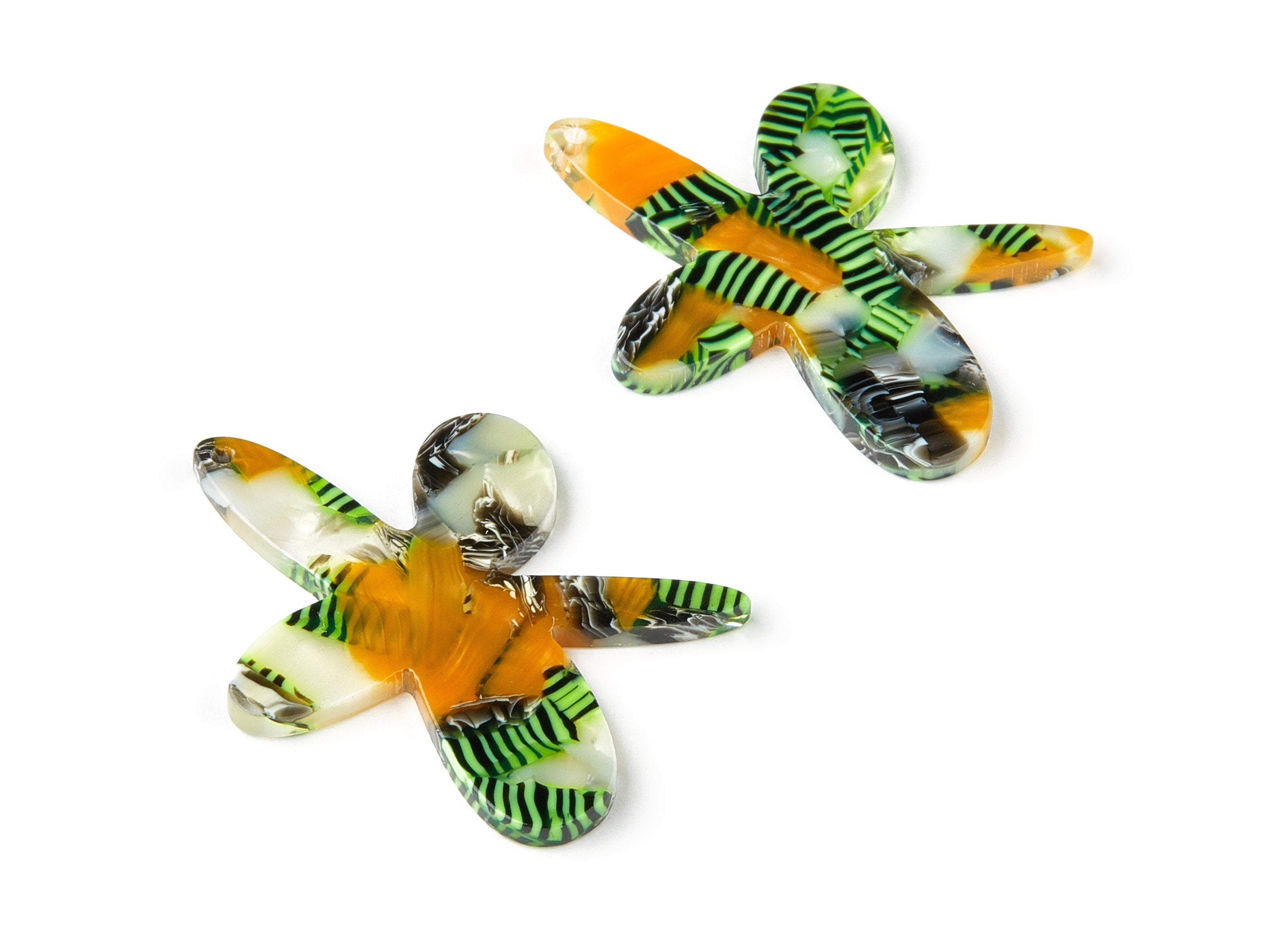 Acetate Starfish Charms - Starfish Earring and Pendant - Jewelry Supplys - Color Code: A302 - 44.33x34.76x2.33mm - AC1655-A302 - DOMEDBAZAAR