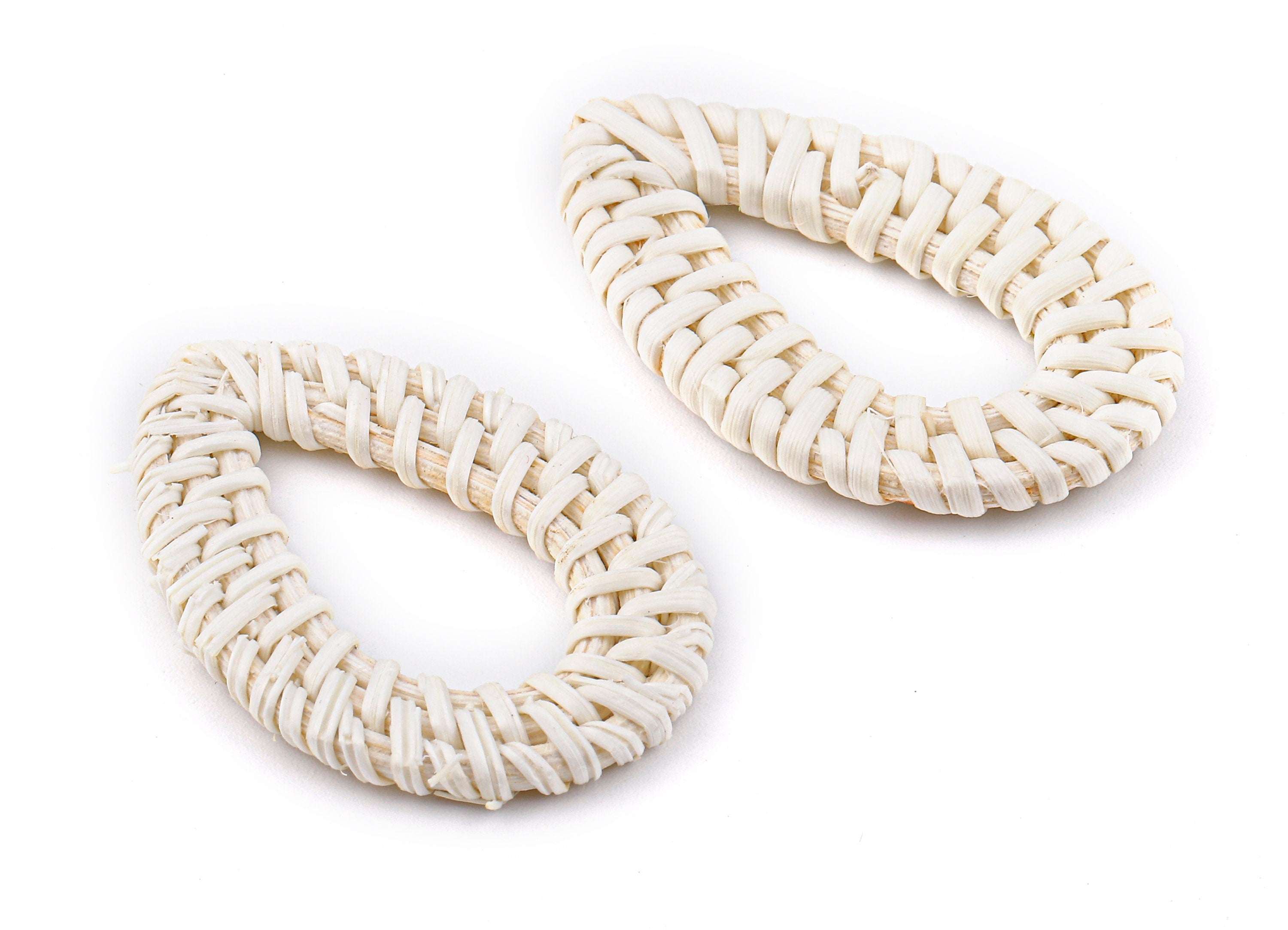 Handwoven Rattan Drop Charms - Rattan Drop Earrings and Pendant - Woven Earrings - Jewelry Handmade - 53.23x33.13x4.24mm - RT1331 - DOMEDBAZAAR