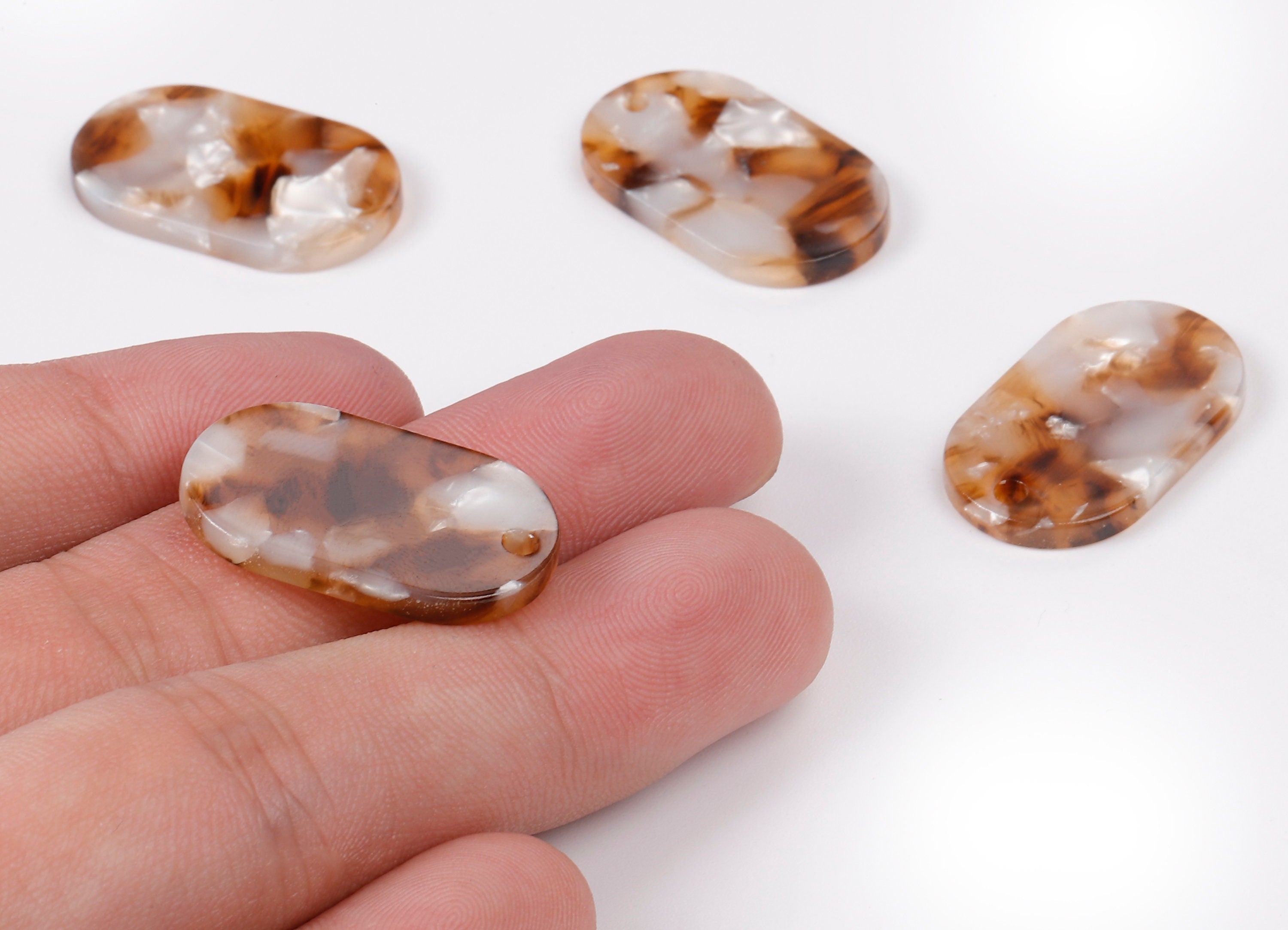 Acetate Oval Charms - Oval Earrings and Pendant - Earring Findings - Jewelry Supplys - Color Code: A351 - 26.15x15.7x2.55mm - AC1156-A351 - DOMEDBAZAAR