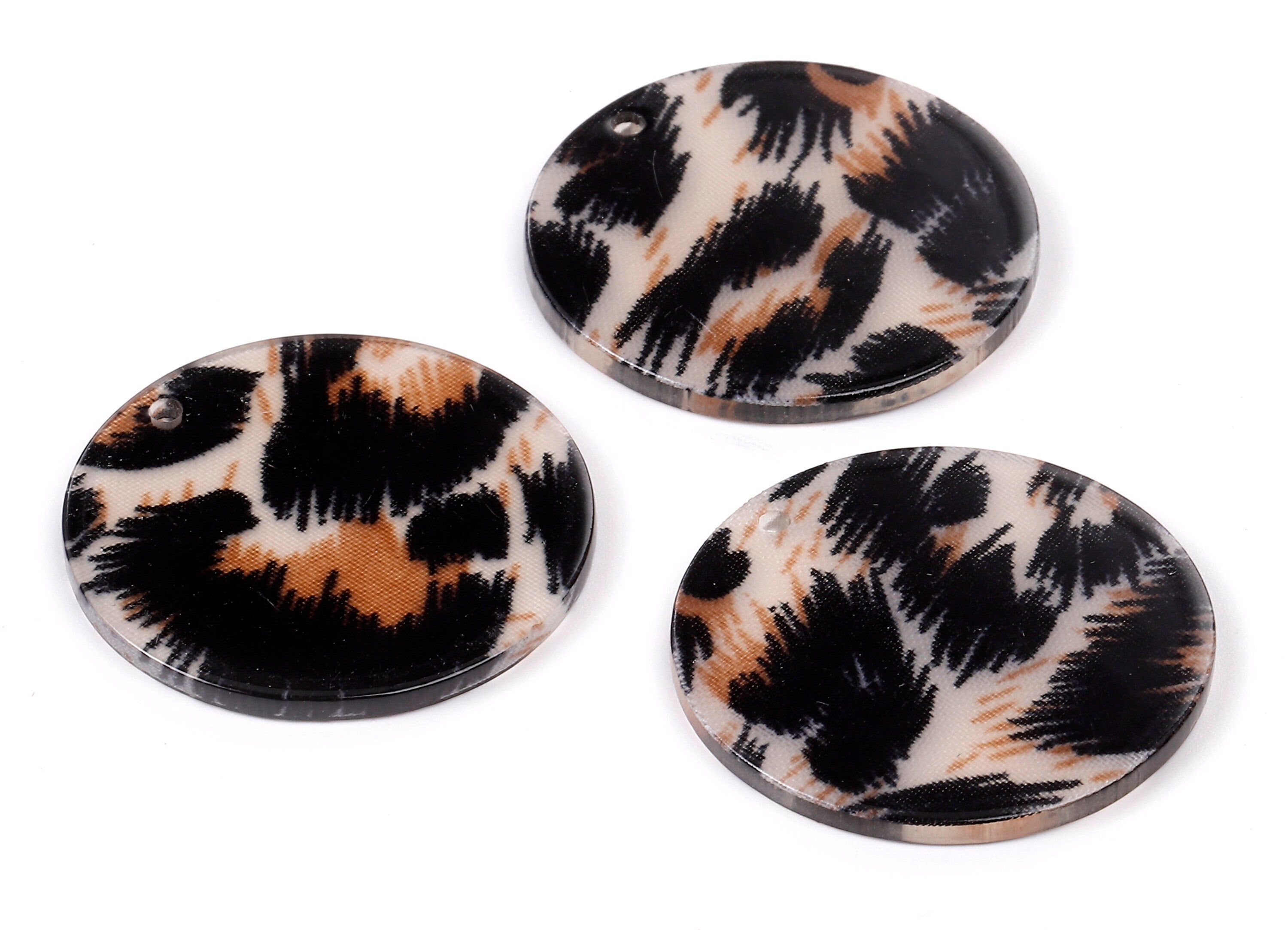 Acrylic Round Charms - Round Earring and Pendant - Earring Findings - Jewelry Supplies - Color Code: A266 - 30.77x30.77x2.11mm - AC1427-A266 - DOMEDBAZAAR