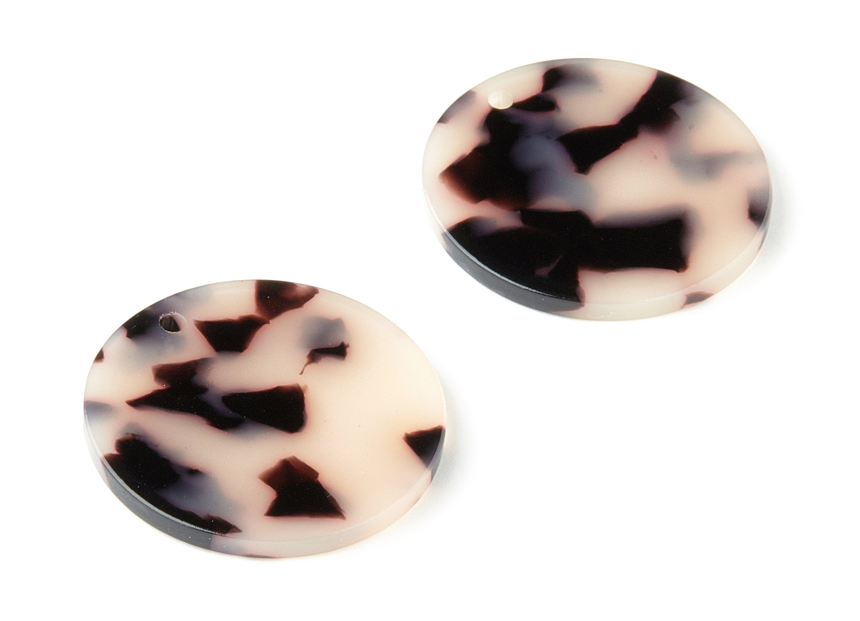 Acetate Round Charms - Blonde Tortoise Shell Earrings - Round Earrings and Pendant - Color Code:A07 - 29.67x29.67x2.5mm - AC1639-A07 - DOMEDBAZAAR