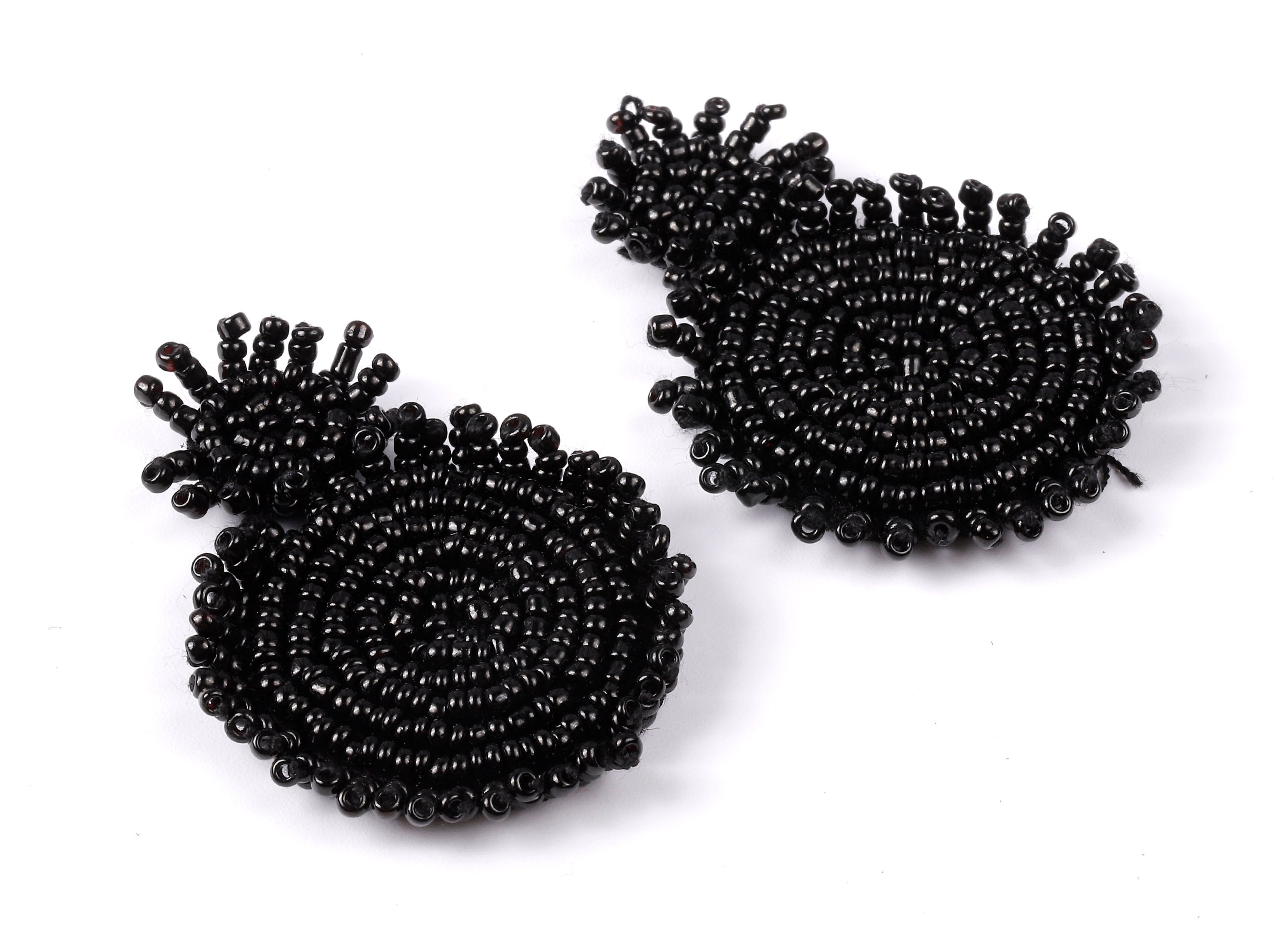 Beaded Round Earring Charms - Japanese beads - Handmade Beaded Pendant - Earring Accessories - Jewelry Supplies - 51.5x35x5.7mm - TH1059B - DOMEDBAZAAR