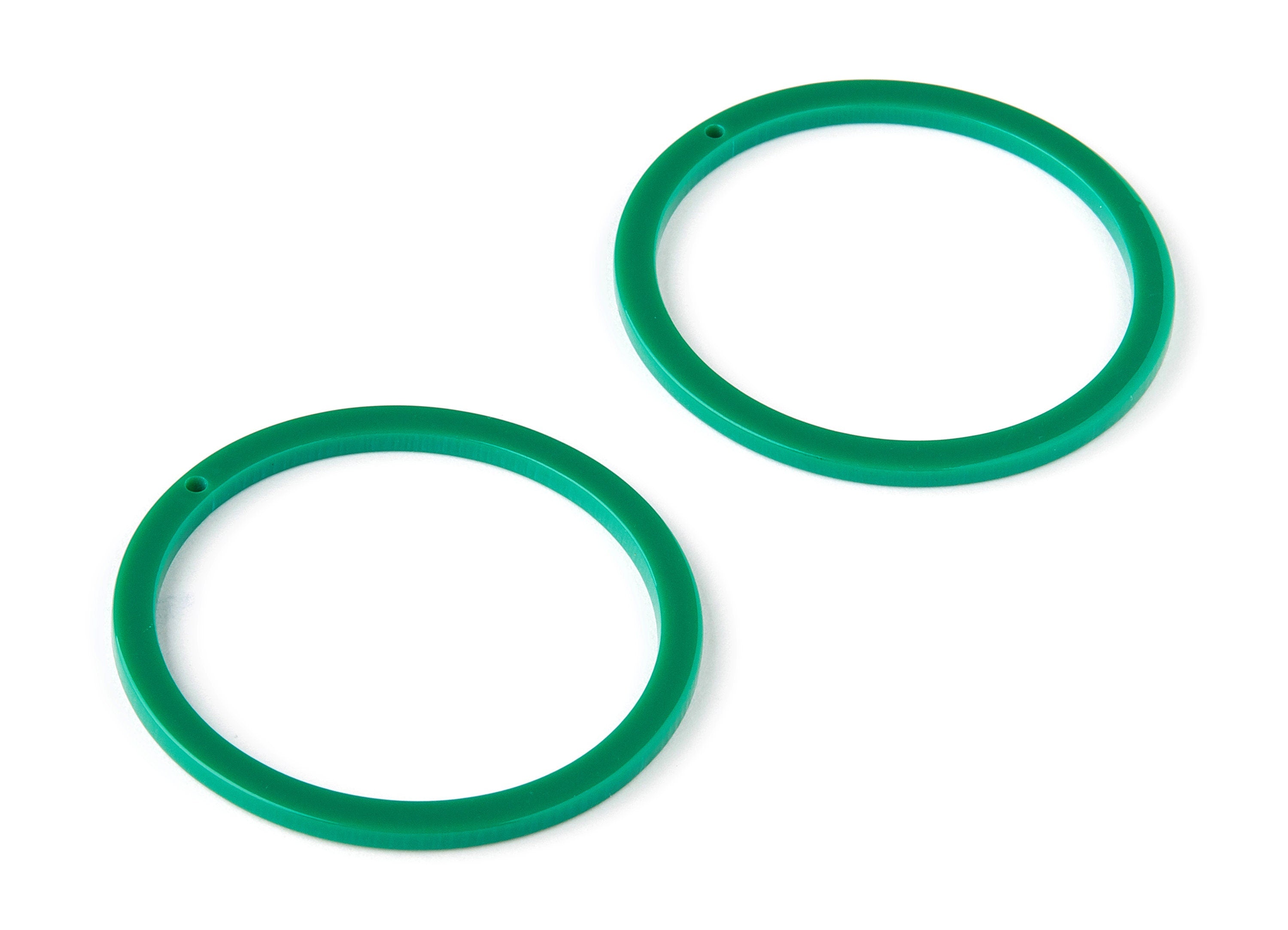Acrylic Circle Charms - Circle Earrings and Pendant - Earring Findings - 1 Hole - Color Code: A346 - 44.52x44.52x2.47mm - AC1126-A346 - DOMEDBAZAAR