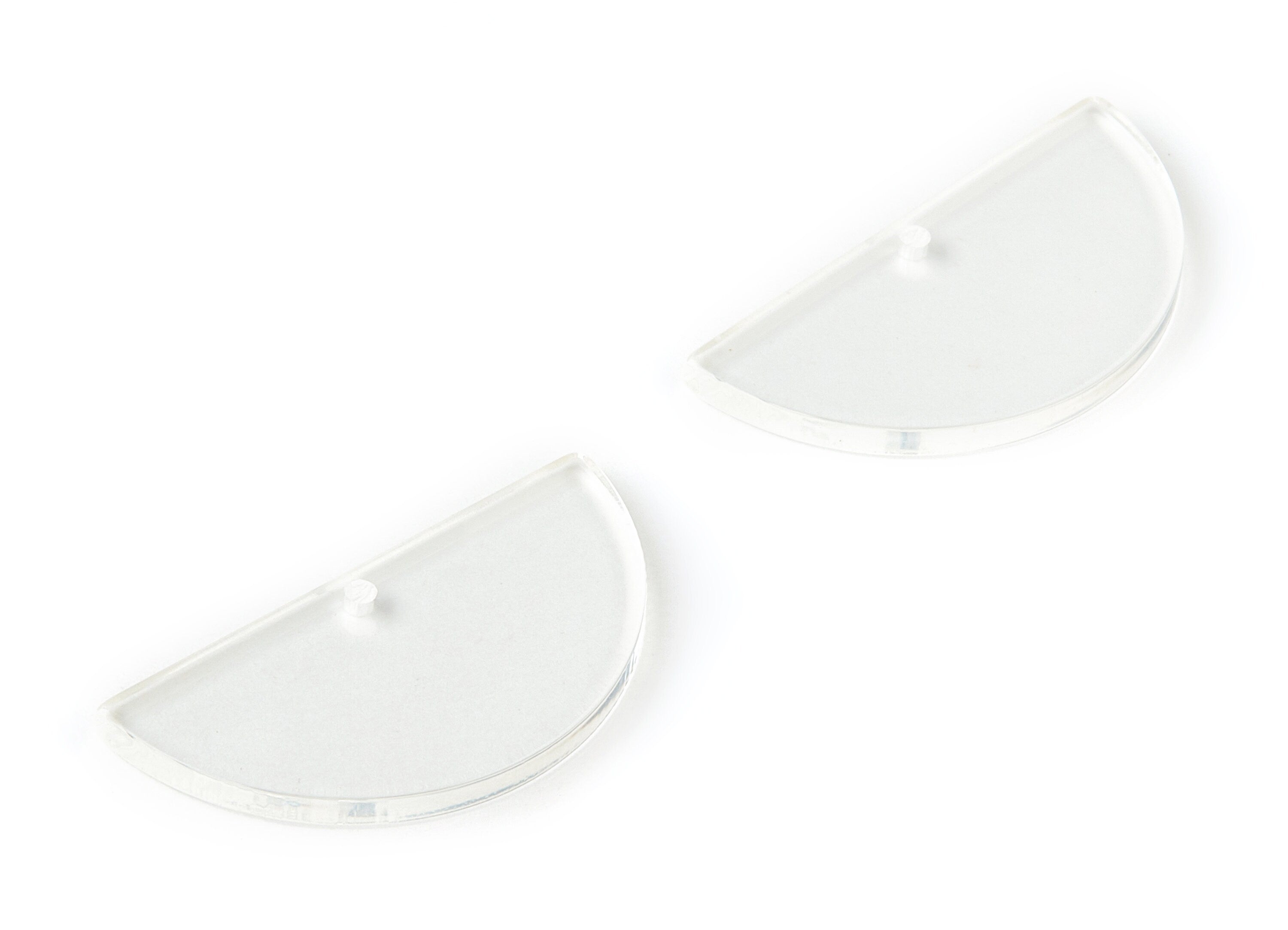 Acrylic Semicircle Charm - Semicircle Earring and Pendant - Earring Finding - Color Code: A63 - 50.49x25.18x2.72mm - AC1670-A63 - DOMEDBAZAAR