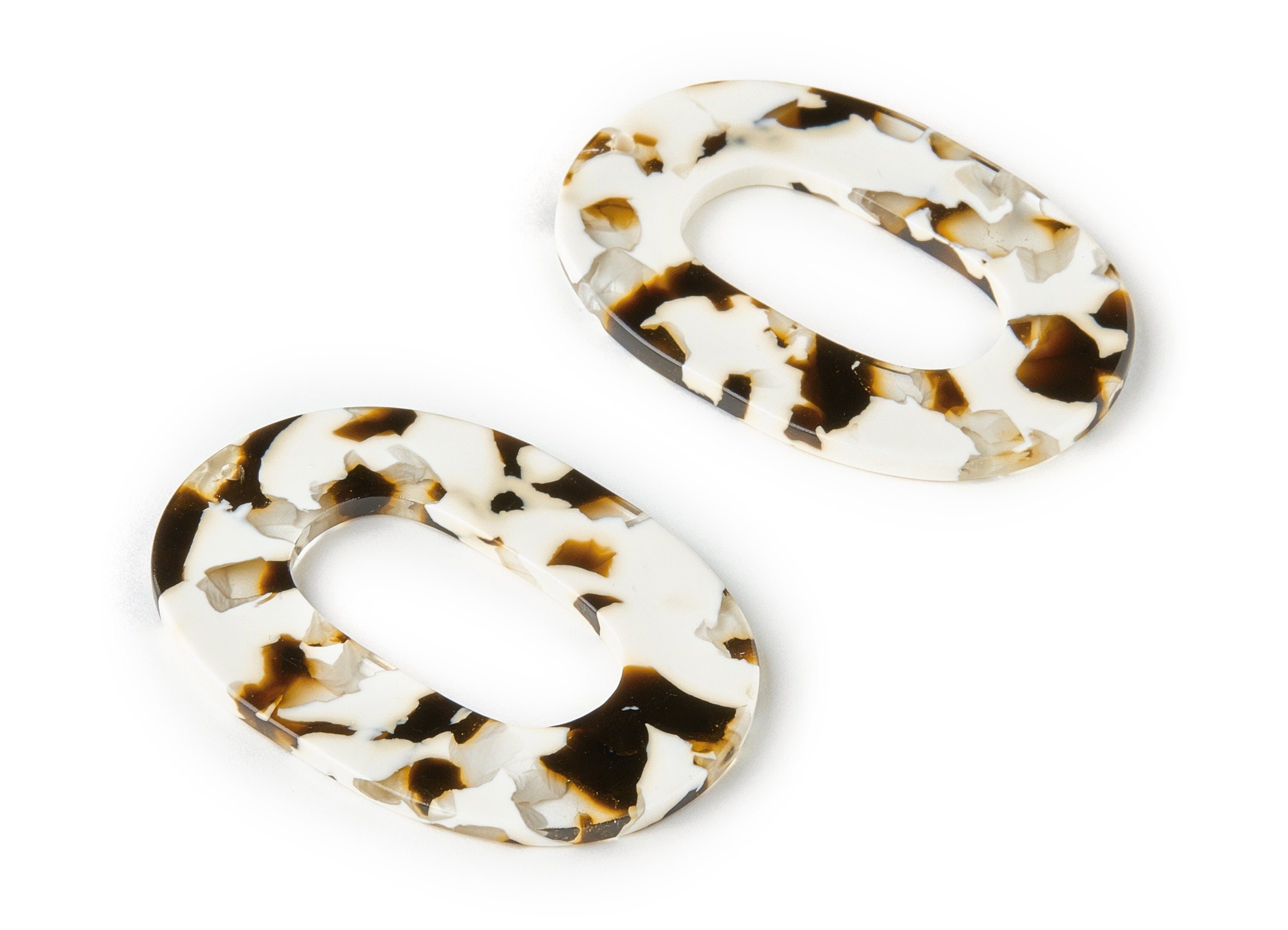 Acetate Oval Charms - Oval Earrings and Pendant - Earring Findings - Jewelry Supplies - Color Code: A257 - 46.74x34.38x2.58mm - AC1065-A257 - DOMEDBAZAAR