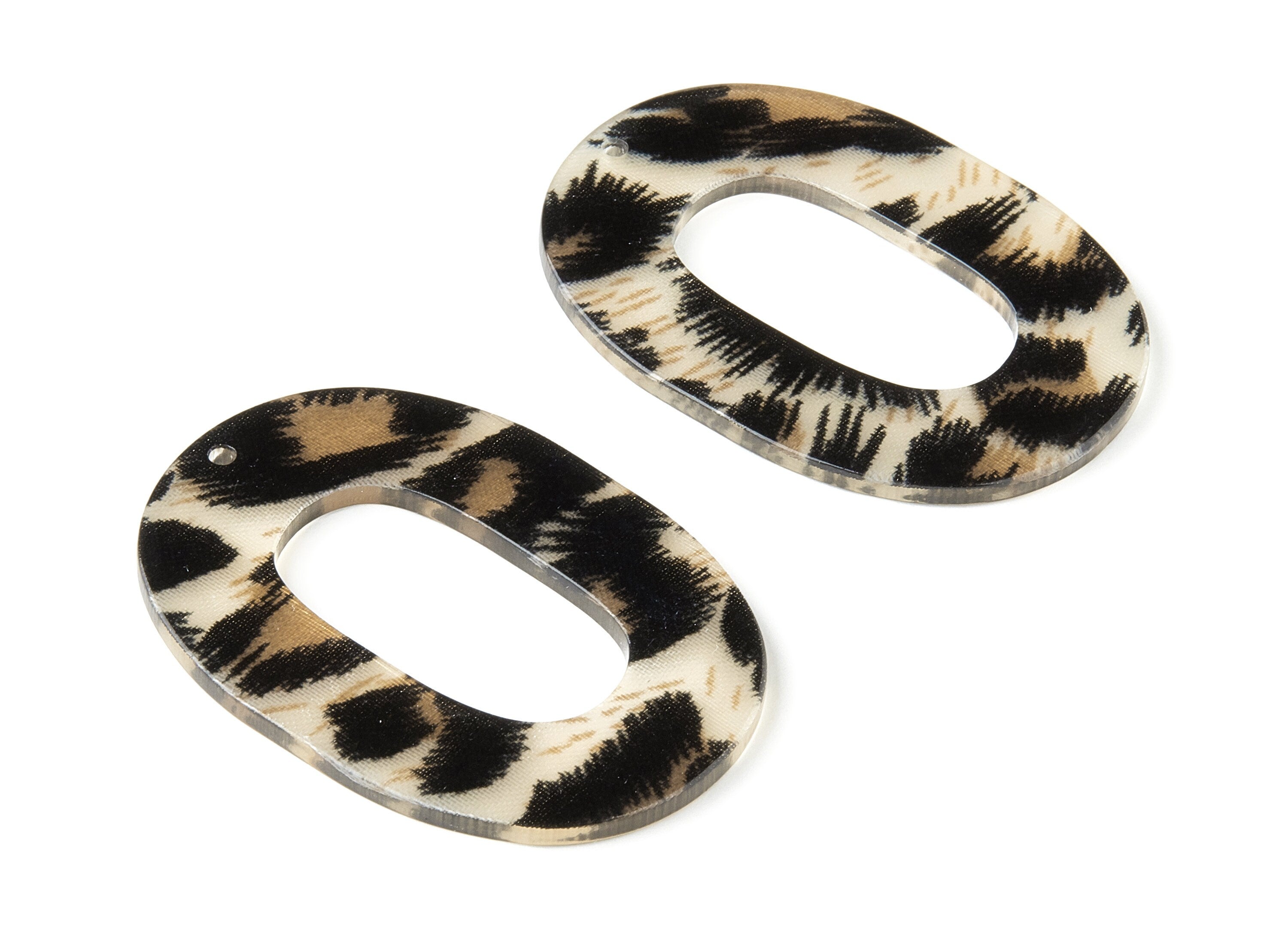Acetate Oval Charms - Oval Earrings and Pendant - Earring Findings - Jewelry Supplies - Color Code: A266 - 46.74x34.38x2.58mm - AC1065-A266 - DOMEDBAZAAR