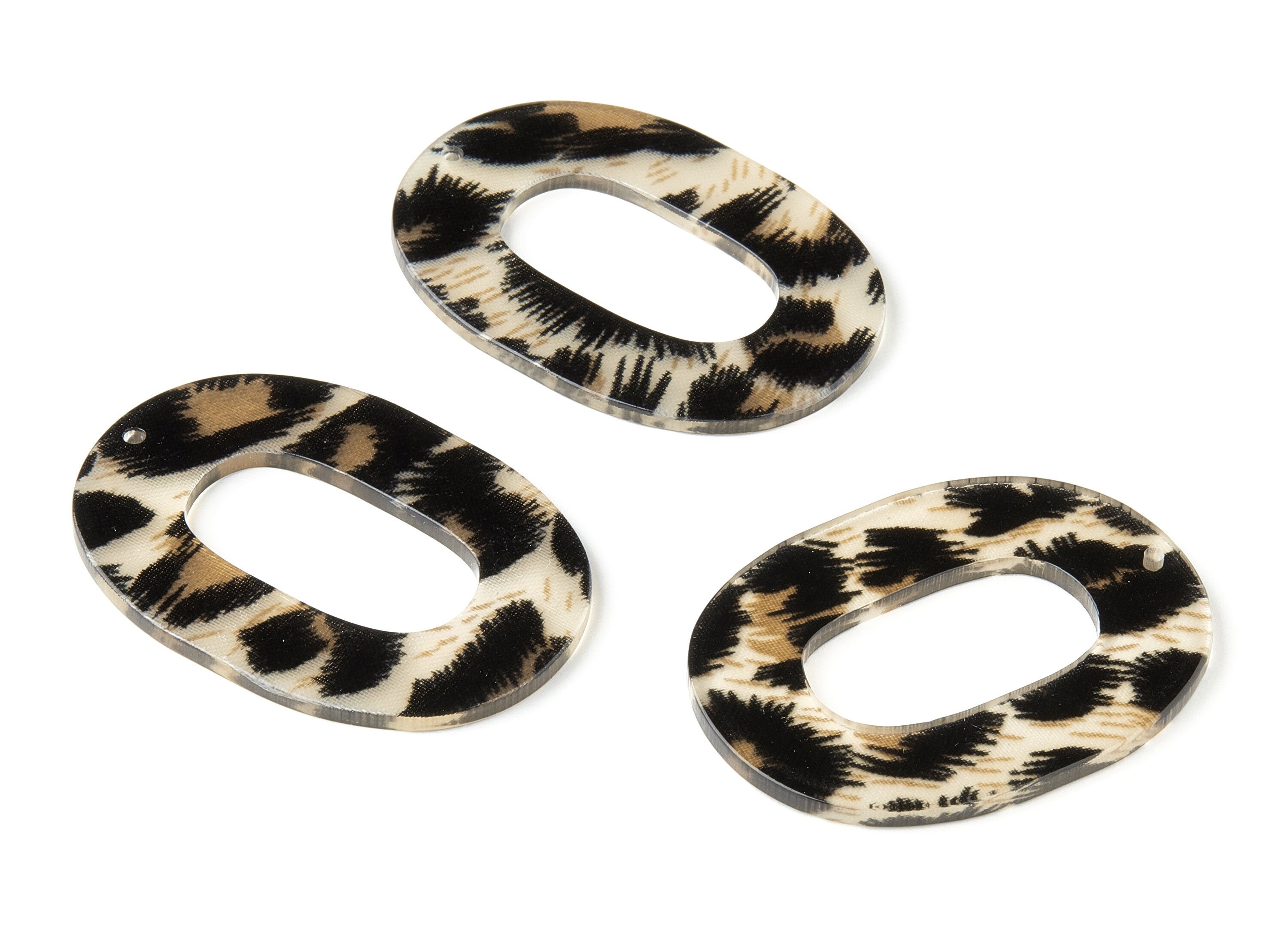 Acetate Oval Charms - Oval Earrings and Pendant - Earring Findings - Jewelry Supplies - Color Code: A266 - 46.74x34.38x2.58mm - AC1065-A266 - DOMEDBAZAAR