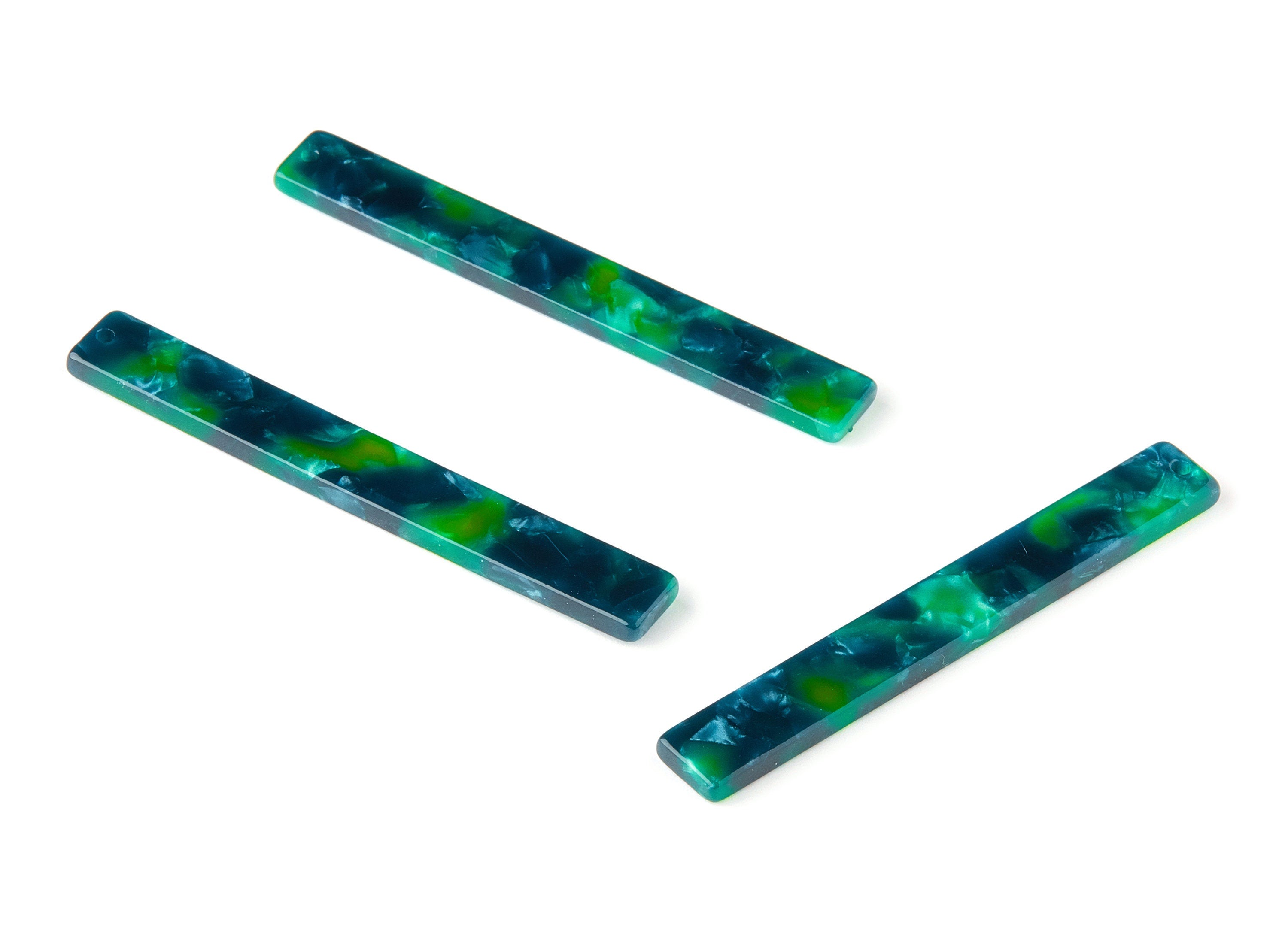 Acetate Stick Charms - Bar Earrings and Pendant - Earring Findings - Jewelry Supplys - Color Code: A13 - 59.7x7.8x2.5mm - AC1049-A13 - DOMEDBAZAAR