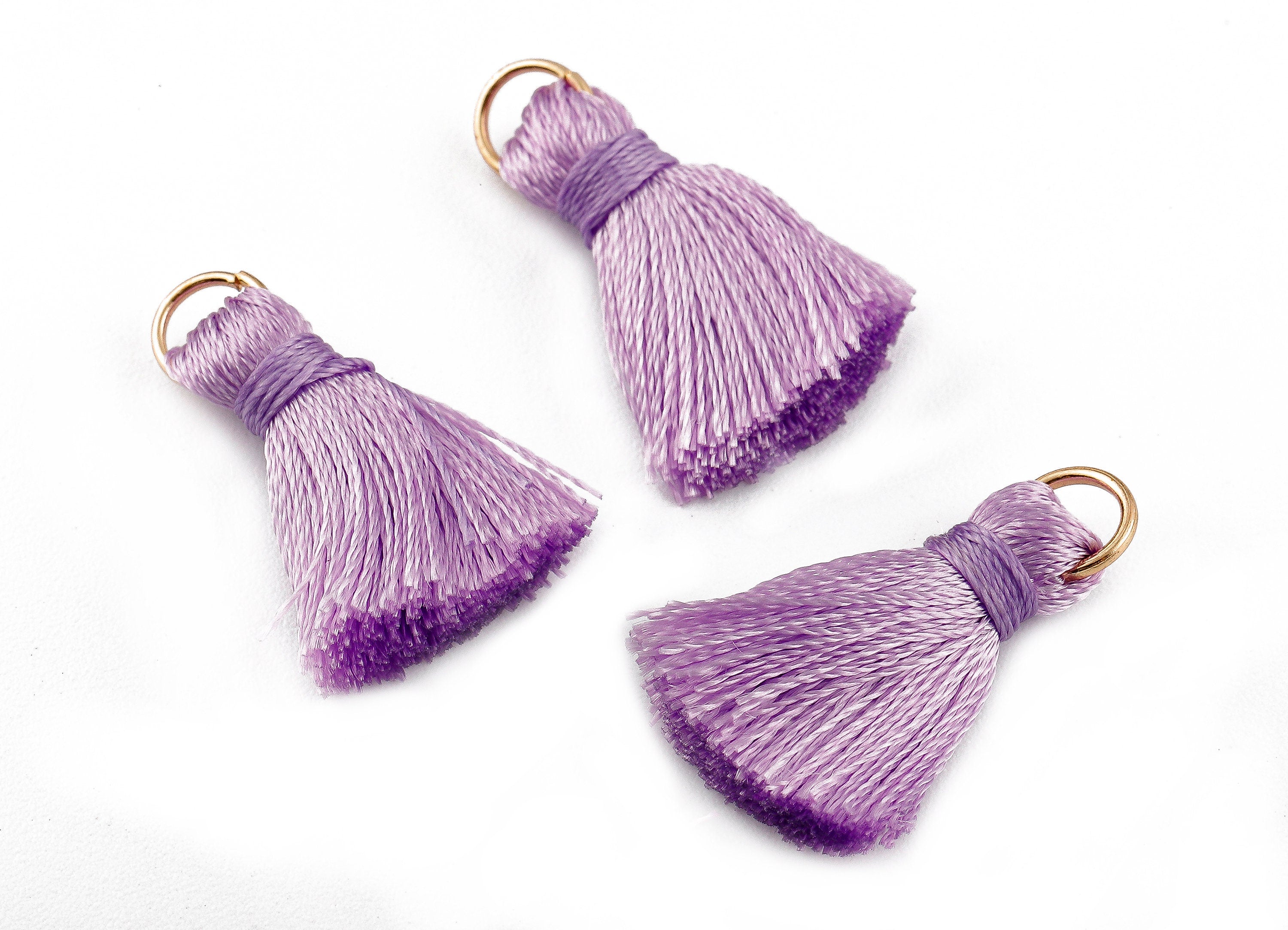 Silky Tassels with Loop Charms - Silky Tassels Earring and Pendant - Tassels with Iron Jump Ring - Boho Earrings - 24.06x5.92x3.4mm - TS1020 - DOMEDBAZAAR