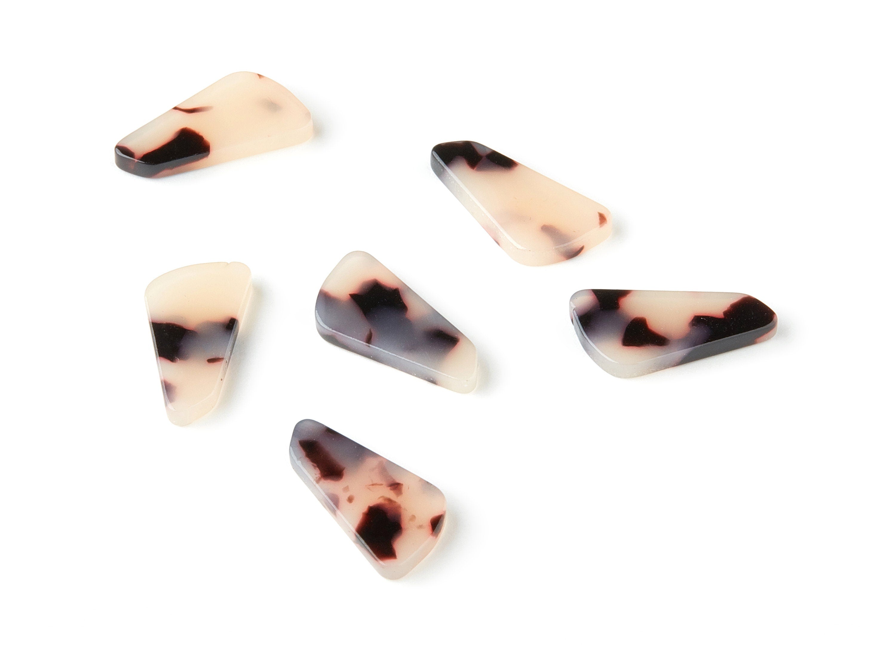 Acetate Geometric Charms - Blonde Tortoise Shell Earrings - Geometric Earrings and Pendant - Color Code: A07 - 19x9,16x2,82mm - AC1284-A07 - DOMEDBAZAAR
