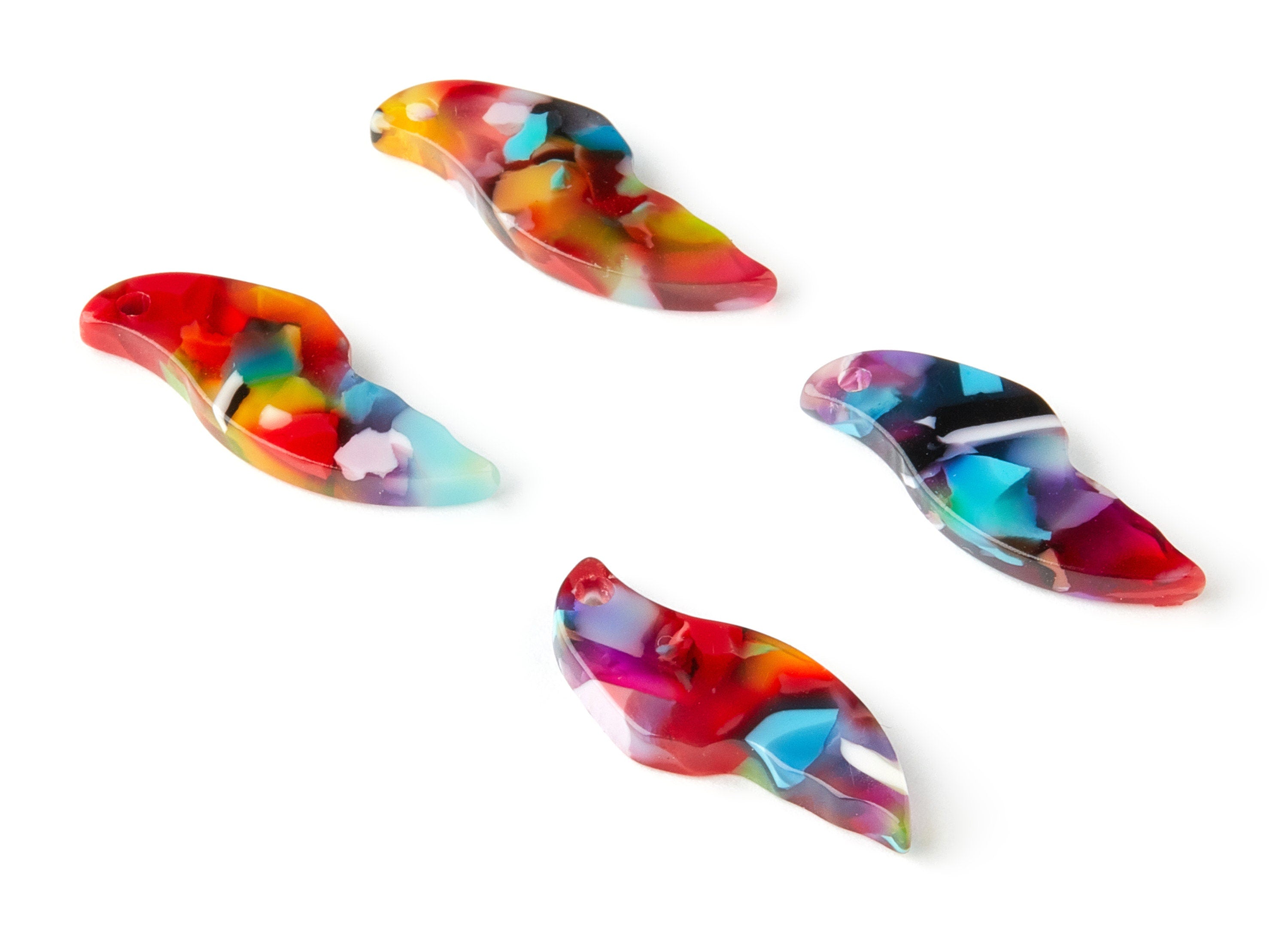 Acetate Geometric Charms - Geometric Earrings and Pendant - Earring Findings - Color Code: A21 - 23.65x9.14x2.6mm - AC1677-A21 - DOMEDBAZAAR