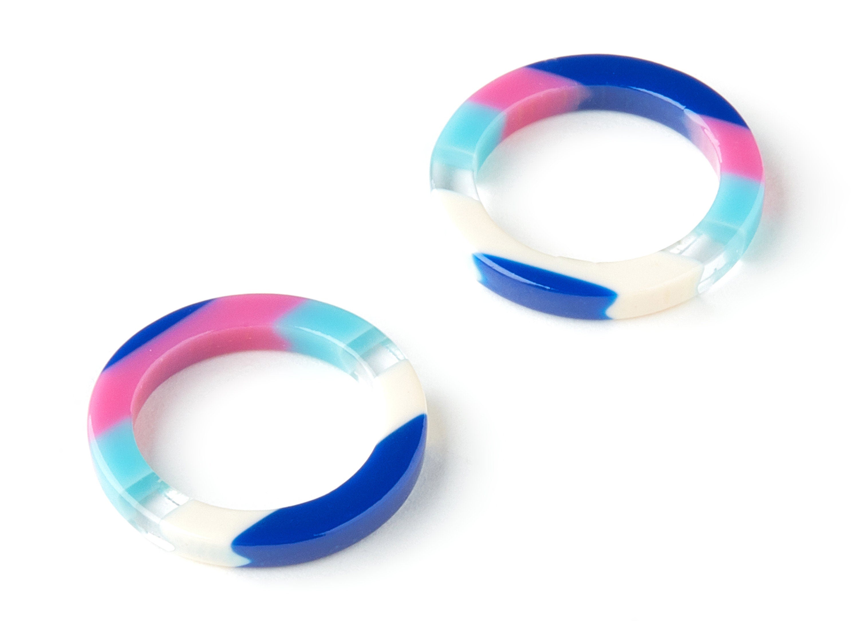 Acetate Circle Charms - Circle Earrings and Pendant - Earring Findings - Color Code: A109 - 19.1x19.1x2.75mm - AC1196-A109 - DOMEDBAZAAR