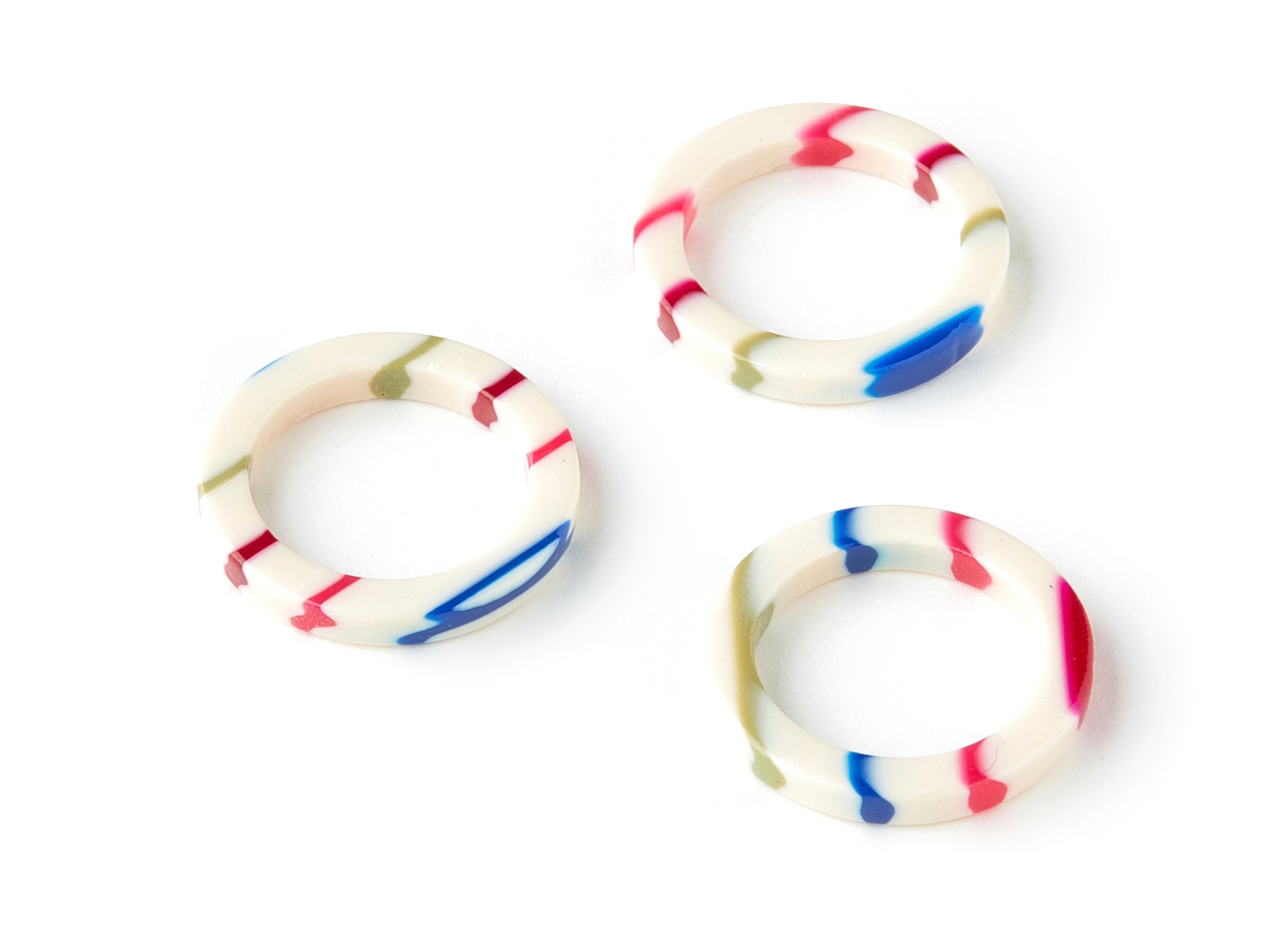 Acetate Circle Charms - Circle Earrings and Pendant - Earring Findings - Color Code: A138 - 19.1x19.1x2.75mm - AC1196-A138 - DOMEDBAZAAR