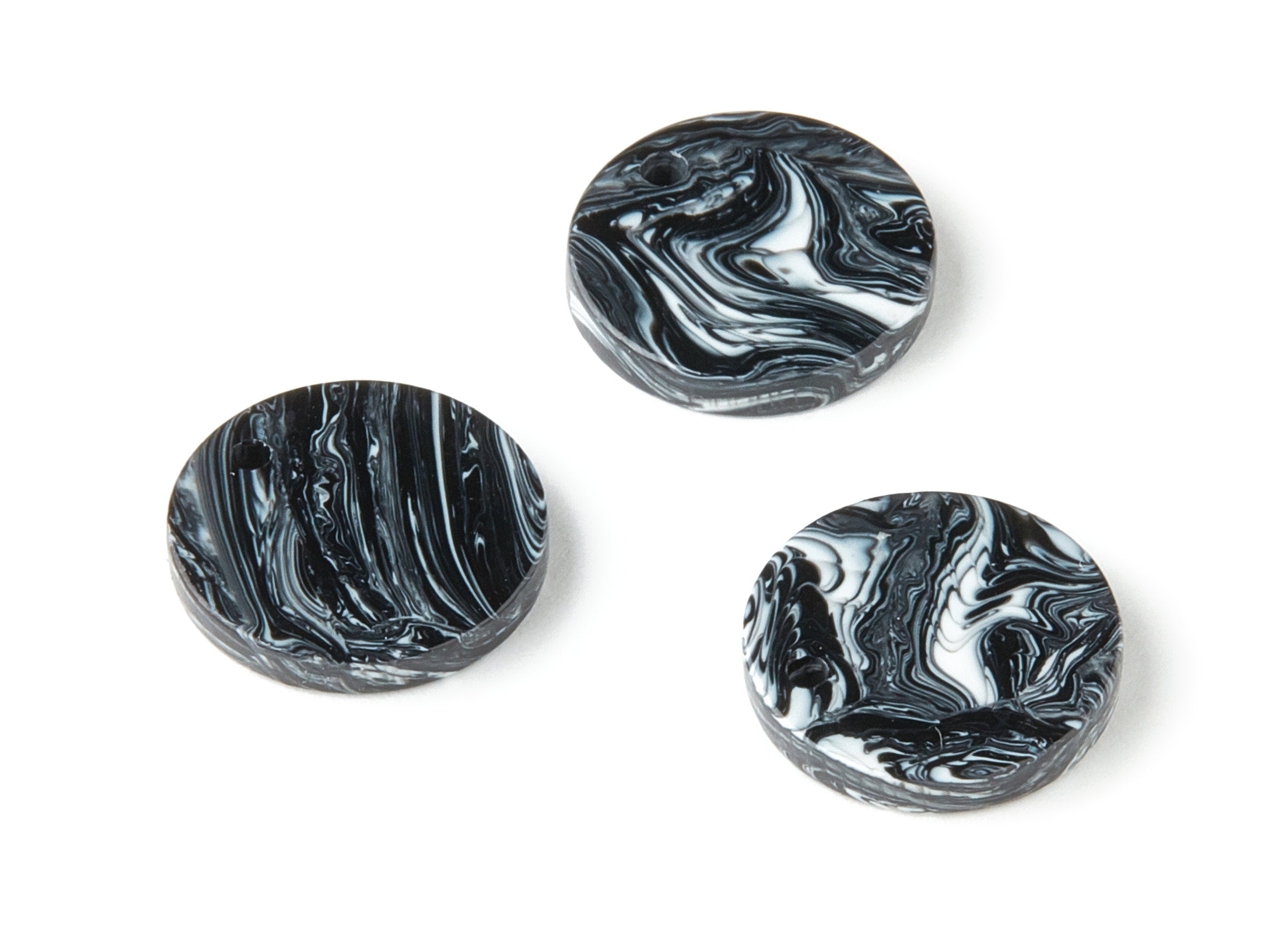 Acetate Coin Charms - Round Earrings and Pendant - Earring Findings - Jewelry Supplys - Color Code:A366 - 15.7x15.7x2.5mm - AC1675-A366 - DOMEDBAZAAR