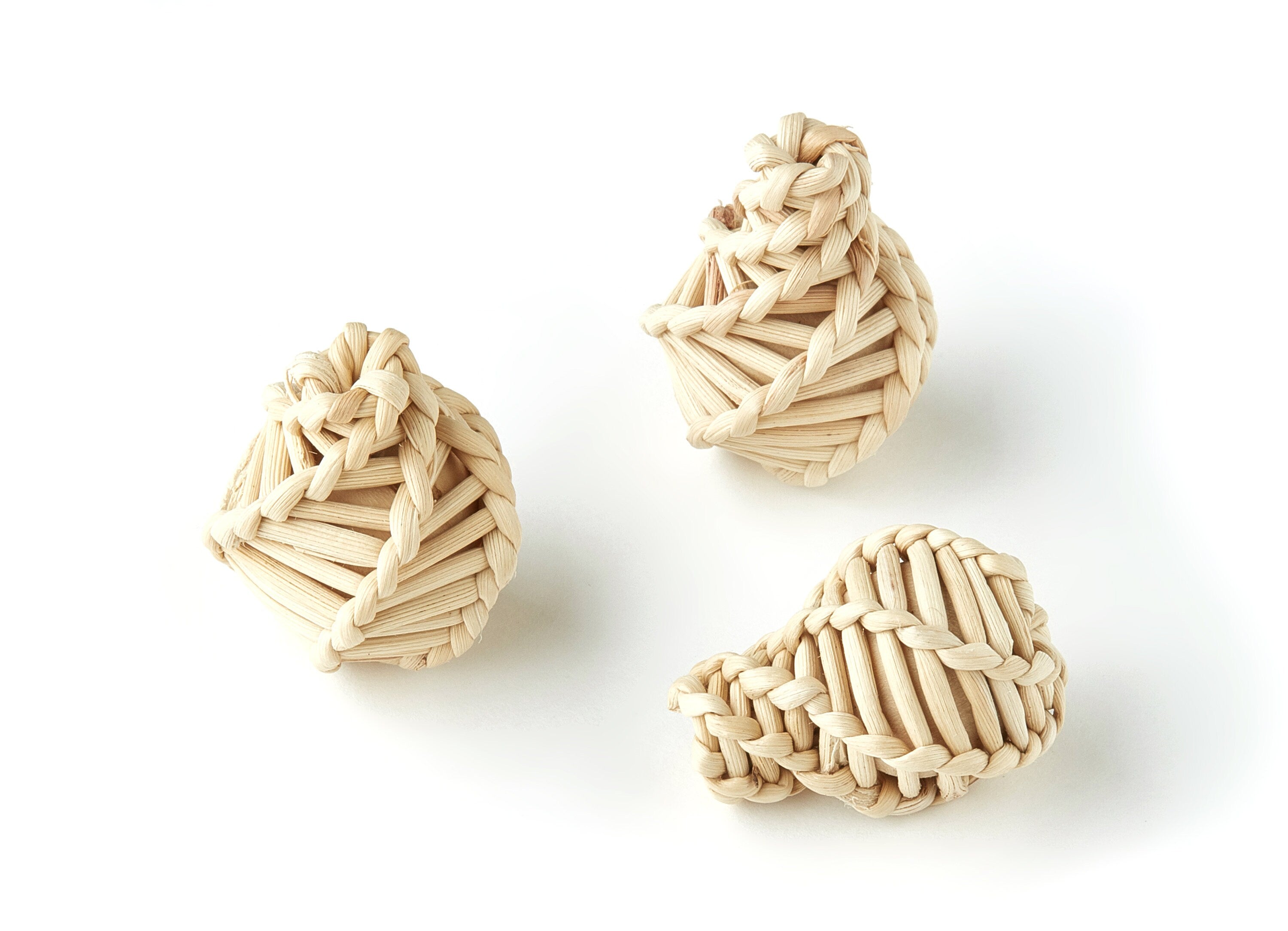 Handwoven Rattan Spiral Charms - Spiral Rattan Earrings and Pendant - Woven Straw Earrings - Jewelry Handmade - 27.82x22.05mm - RT1213 - DOMEDBAZAAR