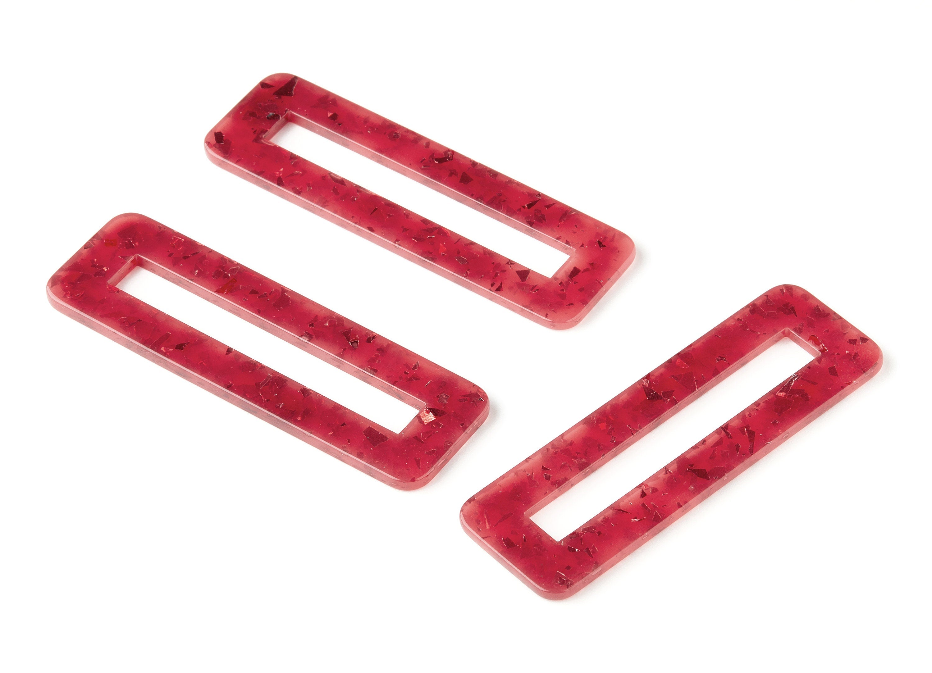Acetate Hair Clip Charms -  Rectangle Hair Barrette - Jewelry Supplys - Color Code:A365 - 67.8x21.7x2.5mm - AC1547-A365 - DOMEDBAZAAR