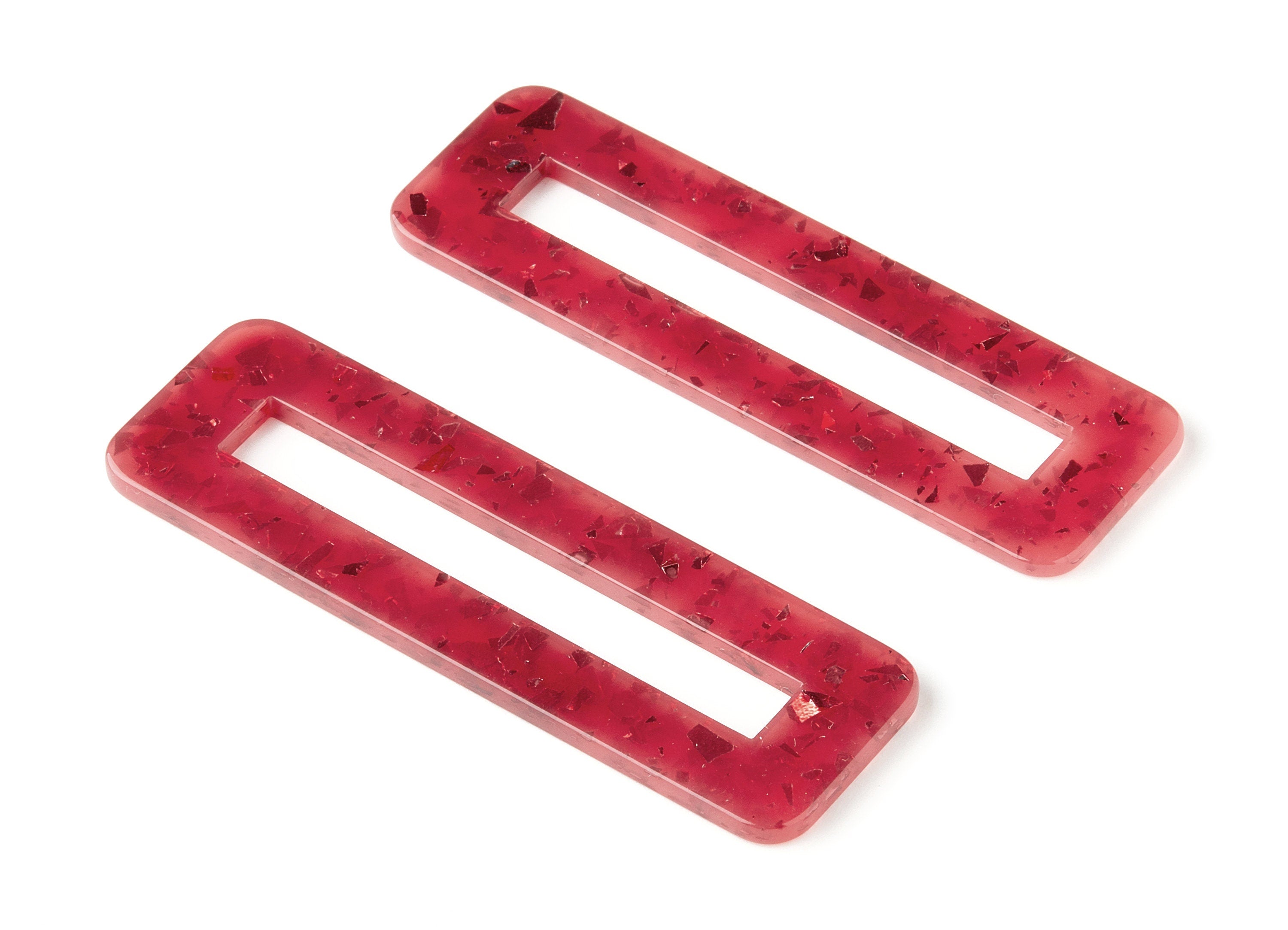 Acetate Hair Clip Charms -  Rectangle Hair Barrette - Jewelry Supplys - Color Code:A365 - 67.8x21.7x2.5mm - AC1547-A365 - DOMEDBAZAAR