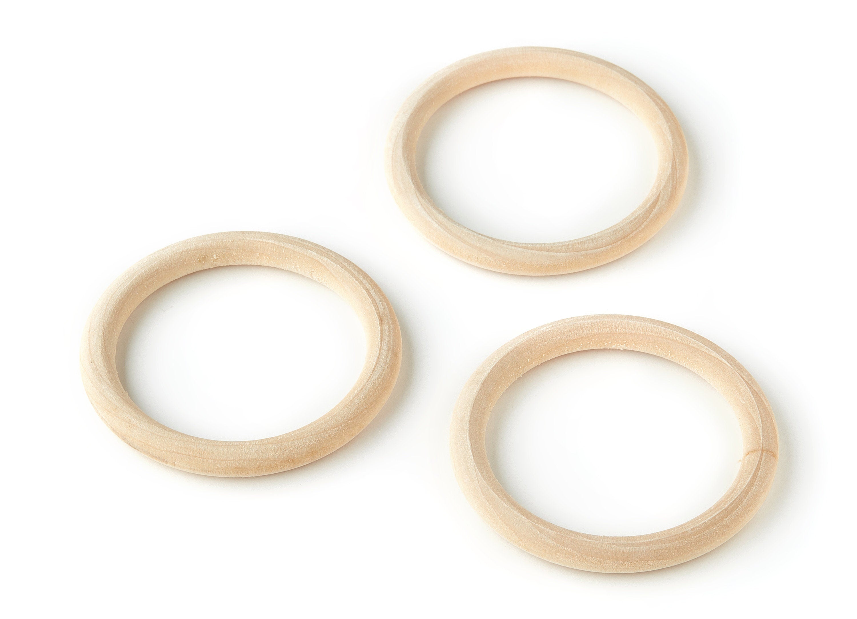 Round Unfinished Natural Wood - Ring Circle Wood Ring -  Natural Wood Findings - 49.08x49.08x5.03mm - BB1066 - DOMEDBAZAAR