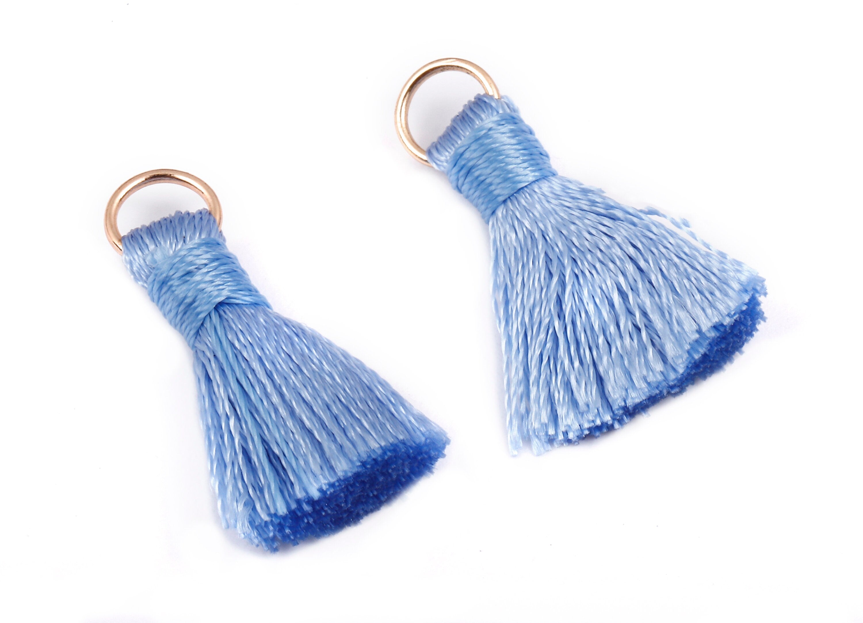 Silky Tassels with Loop Charms - Silky Tassels Earring and Pendant - Tassels with Iron Jump Ring - Boho Earrings - 24.06x5.92x3.4mm - TS1030 - DOMEDBAZAAR