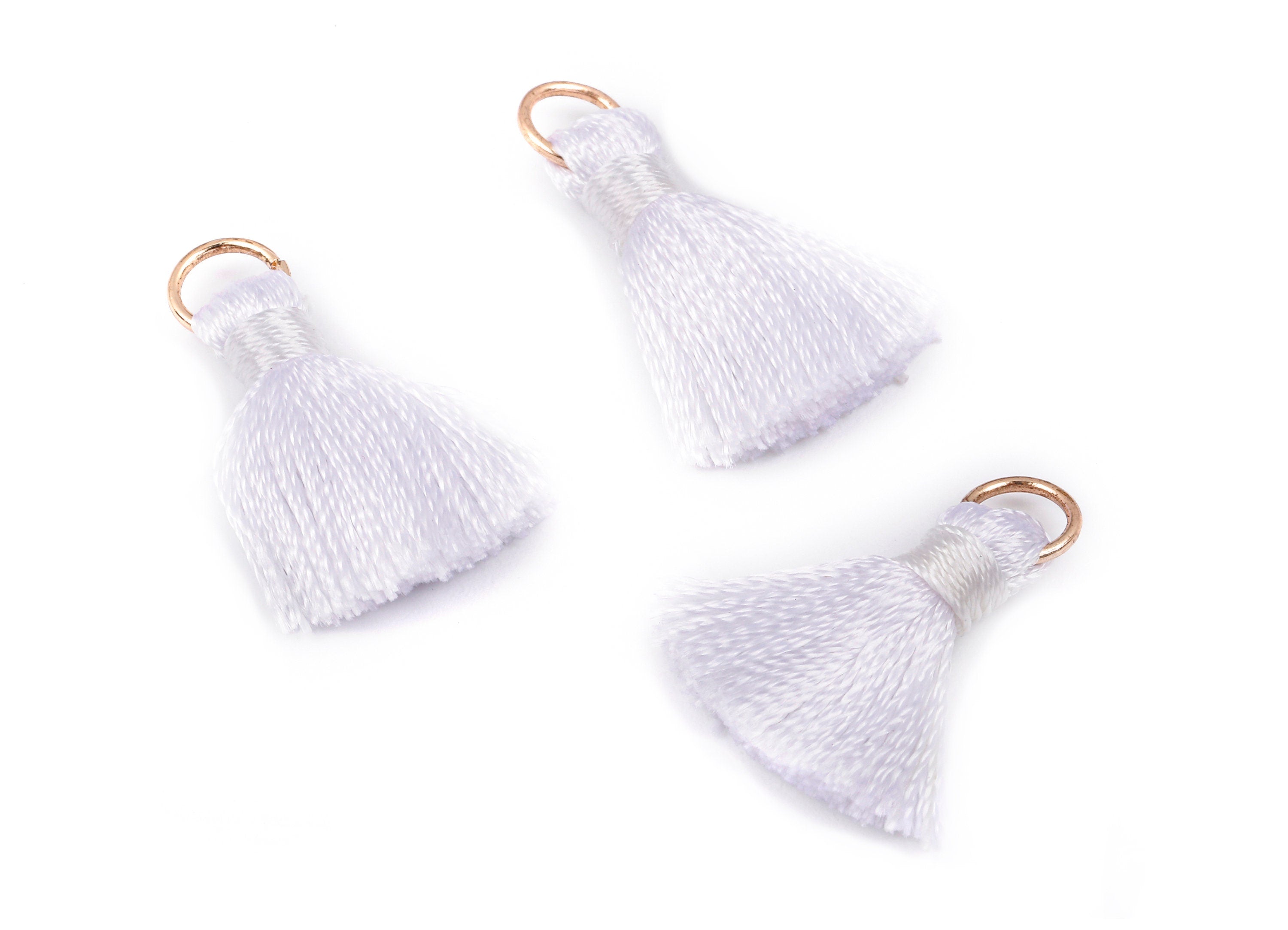 Silky Tassels with Loop Charms - Silky Tassels Earring and Pendant - Tassels with Iron Jump Ring - Boho Earrings - 24.06x5.92x3.4mm - TS1033 - DOMEDBAZAAR
