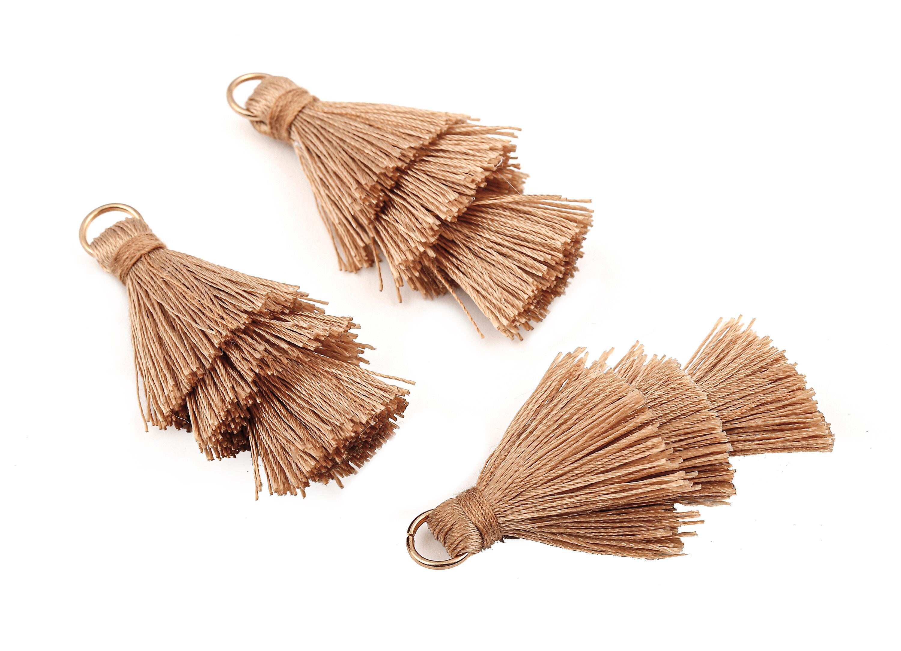 3 Layers Tassel Charms - Tiered Tassel Earrings - Tassels with Iron Jump Ring - Tassels for Earrings and Key Chain - 72.27x13.7mm - TS1051 - DOMEDBAZAAR