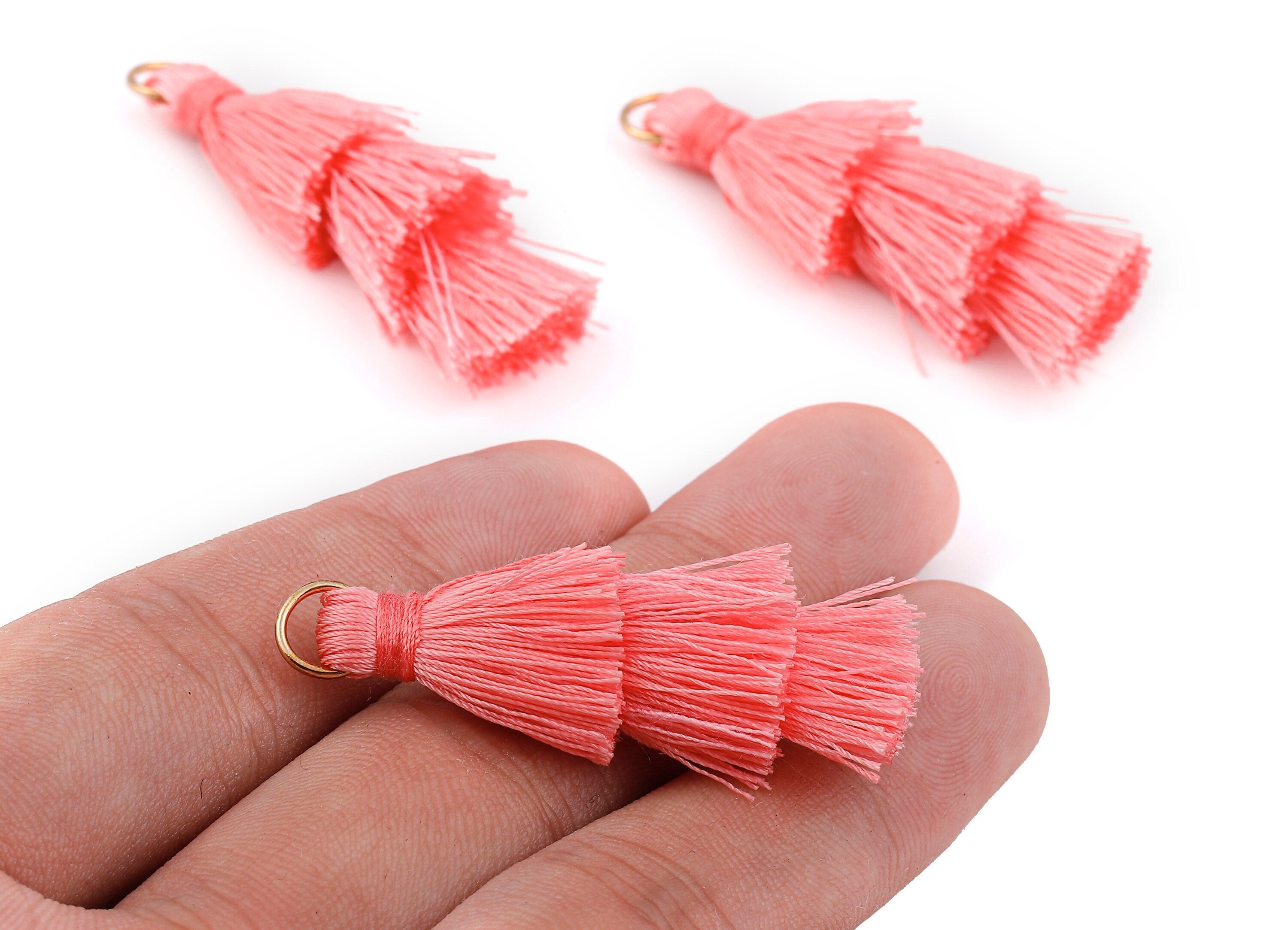 3 Layers Tassel Charms - Tiered Tassel Earrings - Tassels with Iron Jump Ring - Tassels for Earrings and Key Chain - 72.27x13.7mm - TS1052 - DOMEDBAZAAR