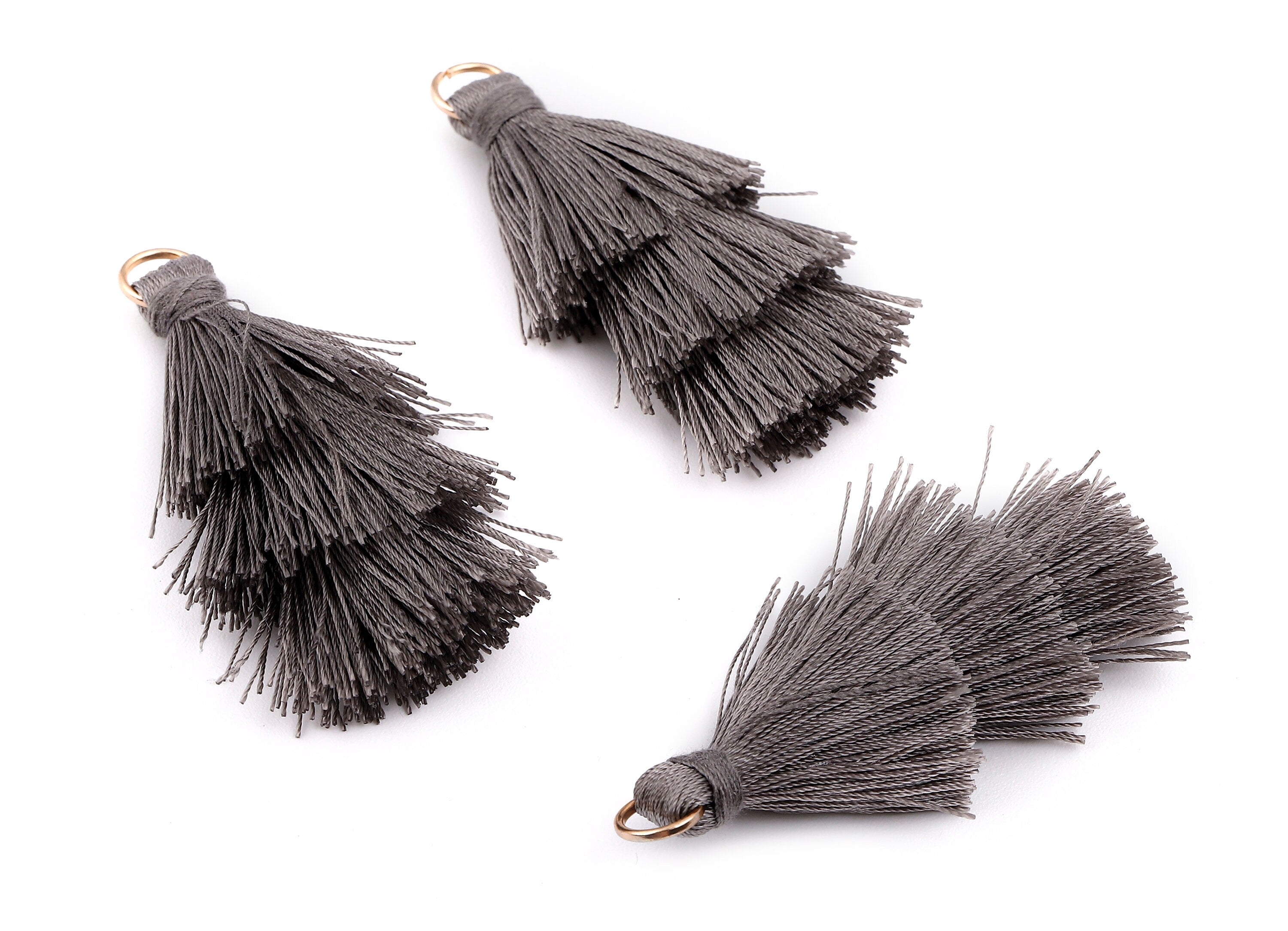 3 Layers Tassel Charms - Tiered Tassel Earrings - Tassels with Iron Jump Ring - Tassels for Earrings and Key Chain - 72.27x13.7mm - TS1056 - DOMEDBAZAAR