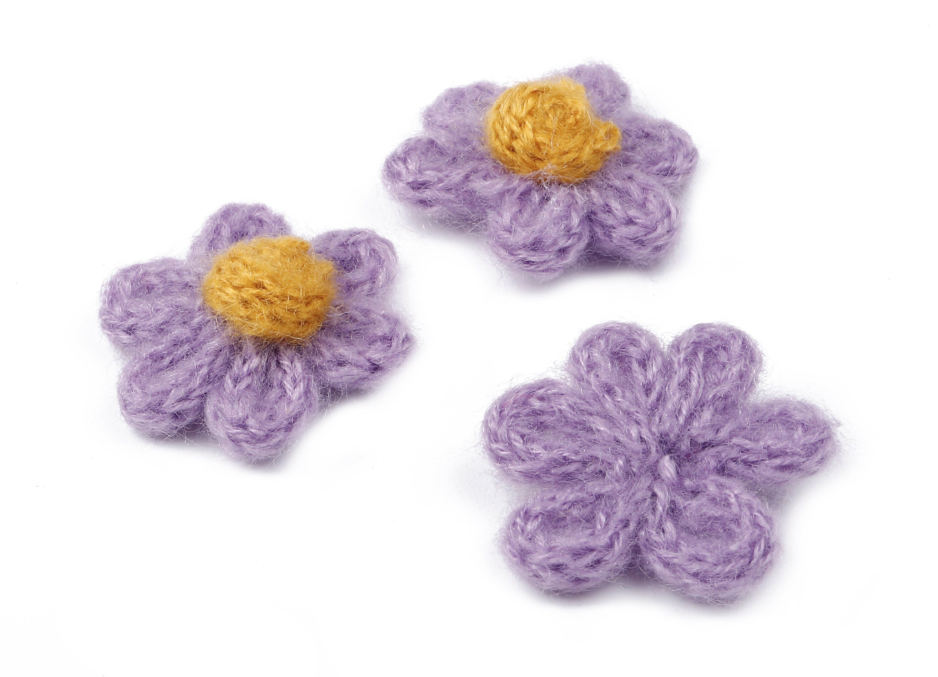 Crochet Flower Earrings - Knit Weaving Flower Earrings - Crochet Flower Pendant - Handmade Flower Earrings - 32.33x32.33x9.91mm - TS1082E - DOMEDBAZAAR