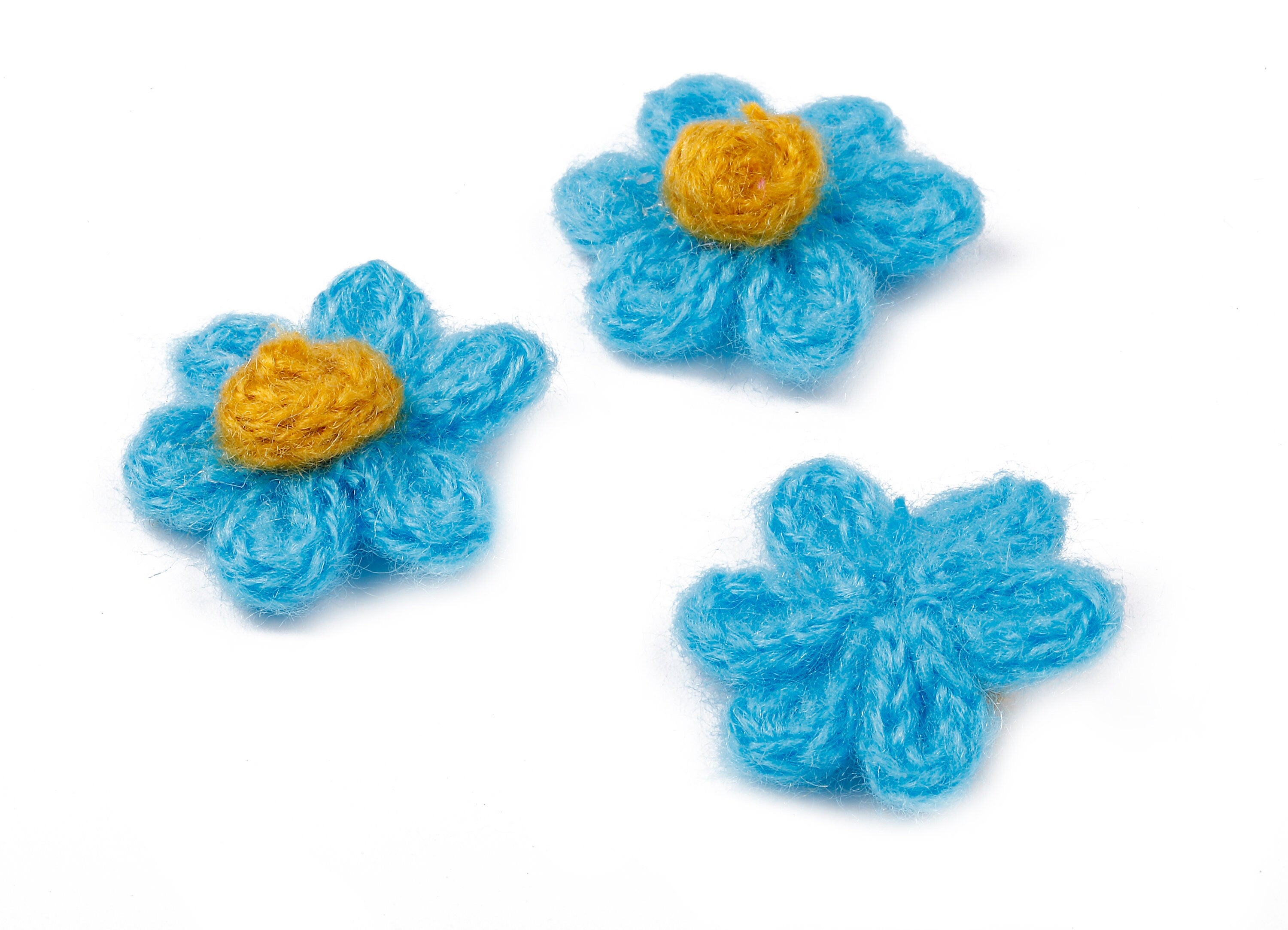 Crochet Flower Earrings - Knit Weaving Flower Earrings - Crochet Flower Pendant - Handmade Flower Earrings - 32.33x32.33x9.91mm - TS1082F - DOMEDBAZAAR