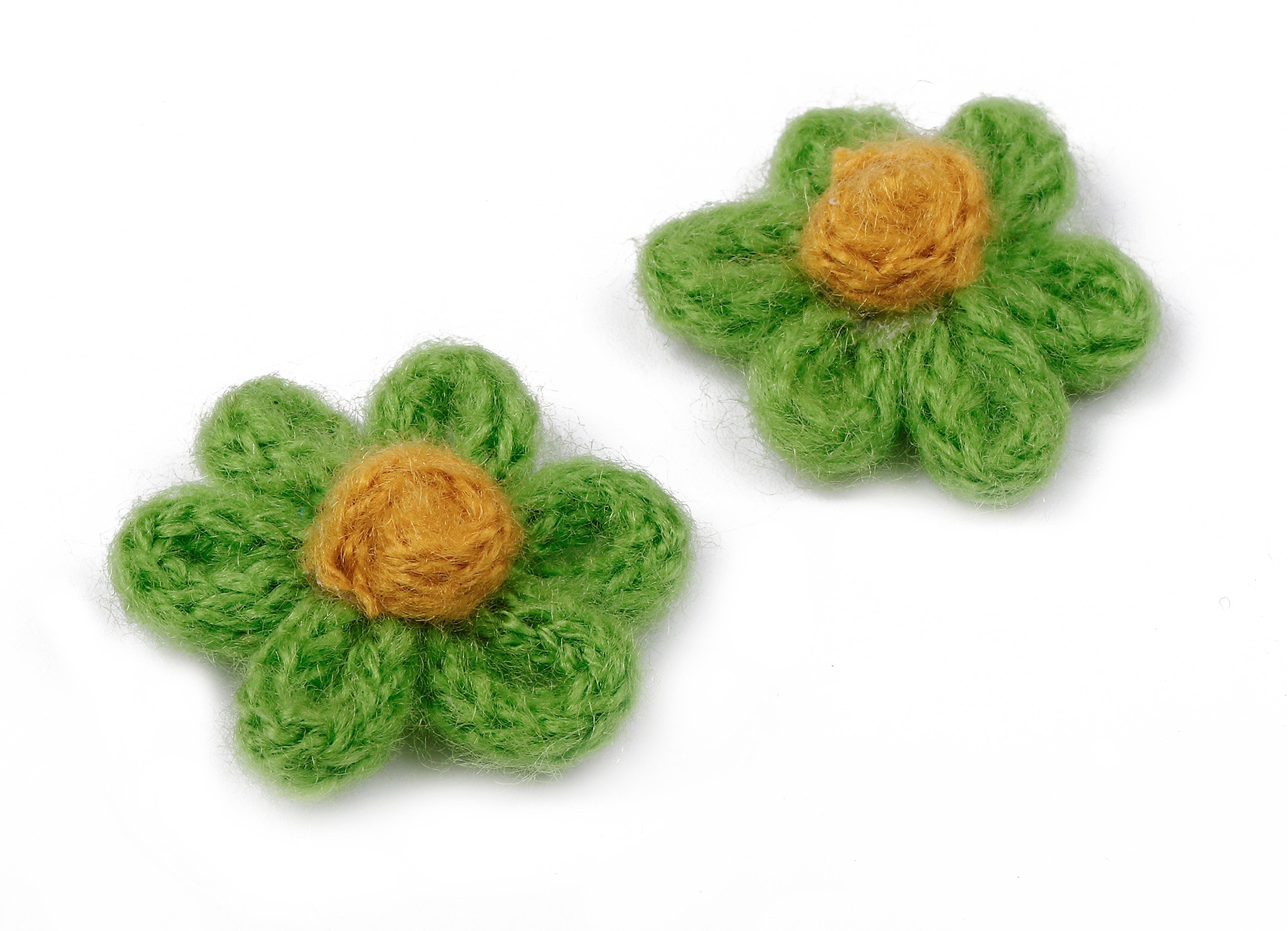 Crochet Flower Earrings - Knit Weaving Flower Earrings - Crochet Flower Pendant - Handmade Flower Earrings - 32.33x32.33x9.91mm - TS1082H - DOMEDBAZAAR