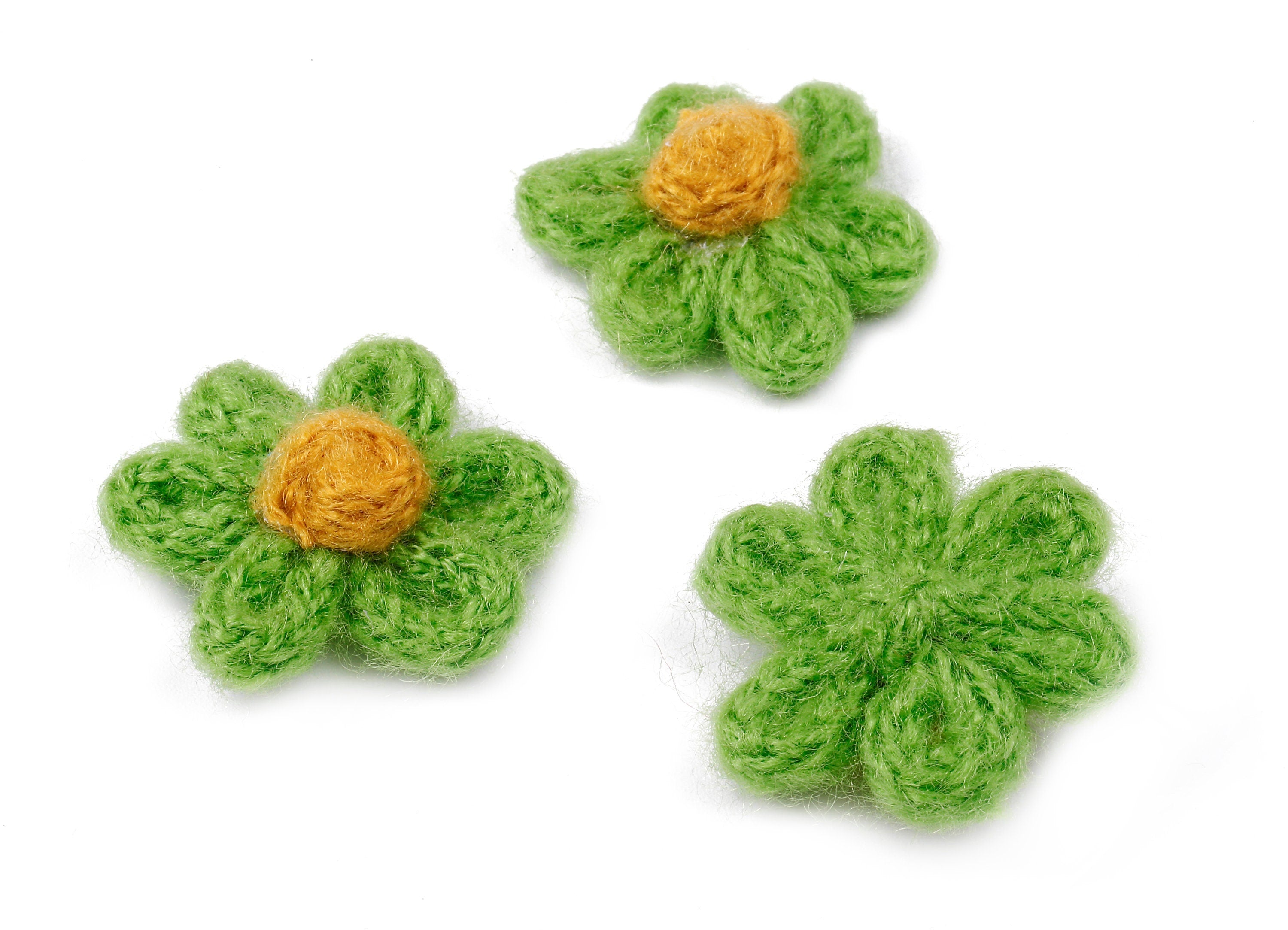Crochet Flower Earrings - Knit Weaving Flower Earrings - Crochet Flower Pendant - Handmade Flower Earrings - 32.33x32.33x9.91mm - TS1082H - DOMEDBAZAAR