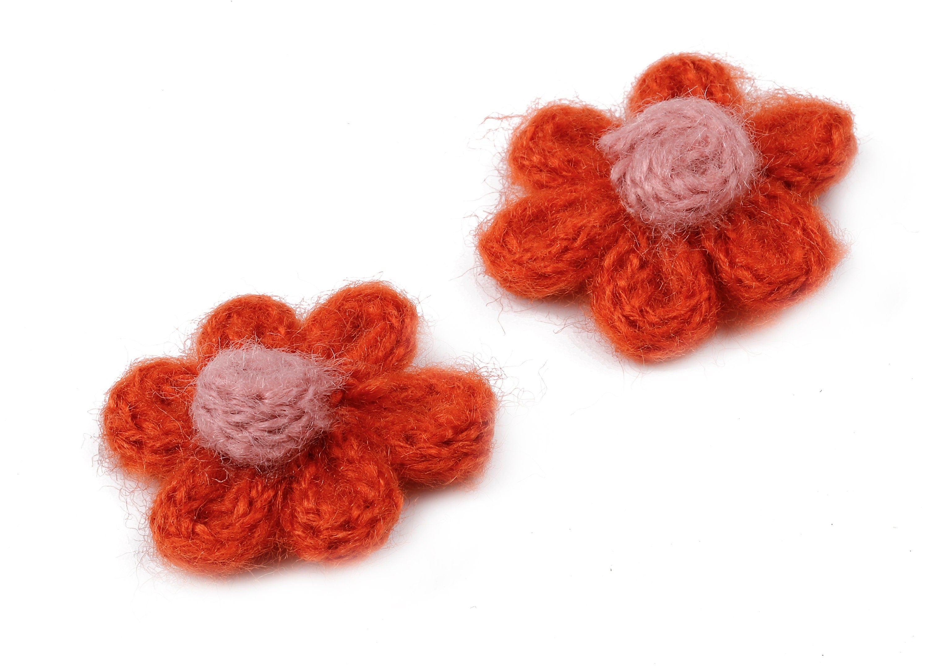 Crochet Flower Earrings - Knit Weaving Flower Earrings - Crochet Flower Pendant - Handmade Flower Earrings - 32.33x32.33x9.91mm - TS1082J - DOMEDBAZAAR