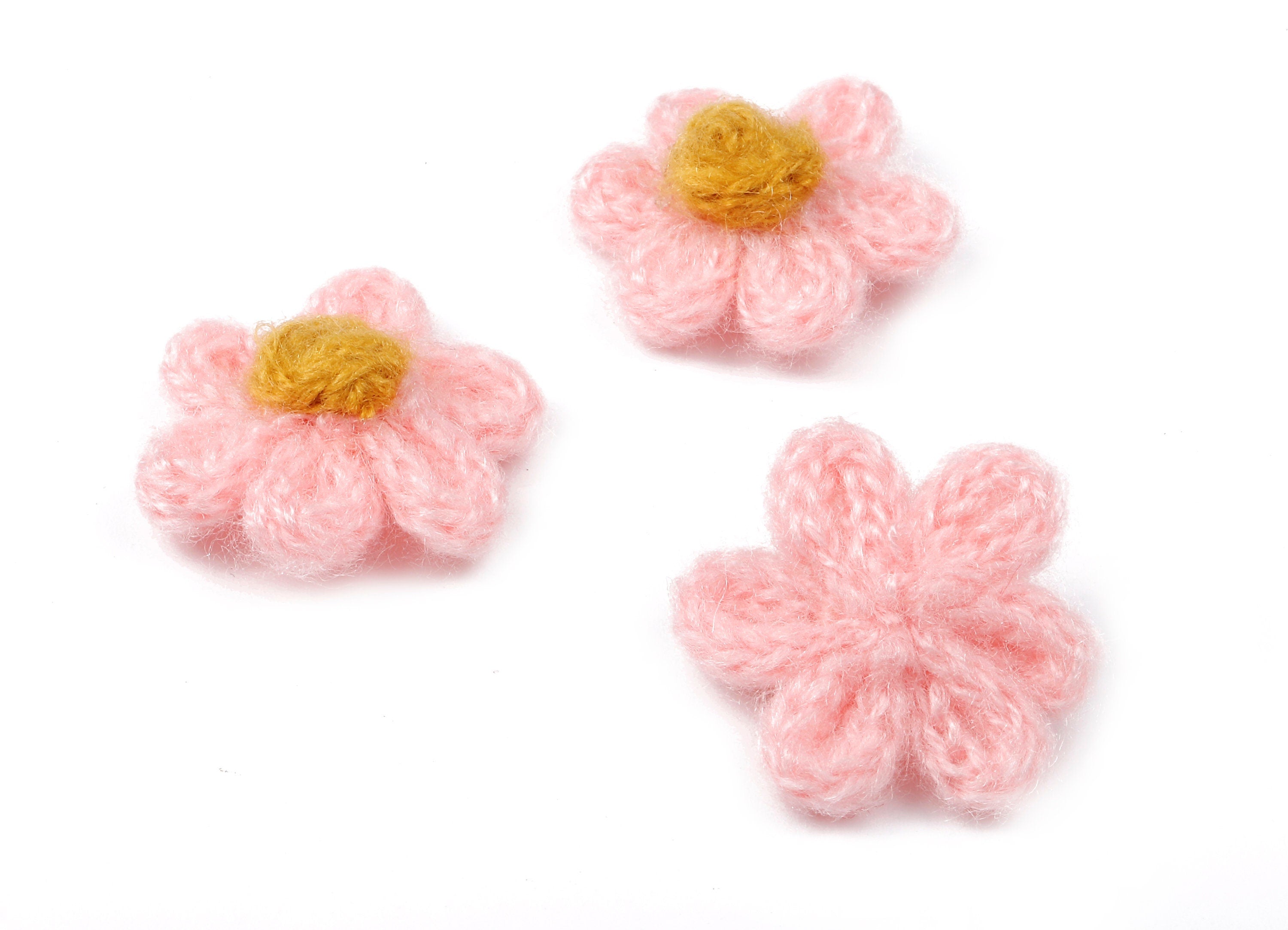 Crochet Flower Earrings - Knit Weaving Flower Earrings - Crochet Flower Pendant - Handmade Flower Earrings - 32.33x32.33x9.91mm - TS1082K - DOMEDBAZAAR
