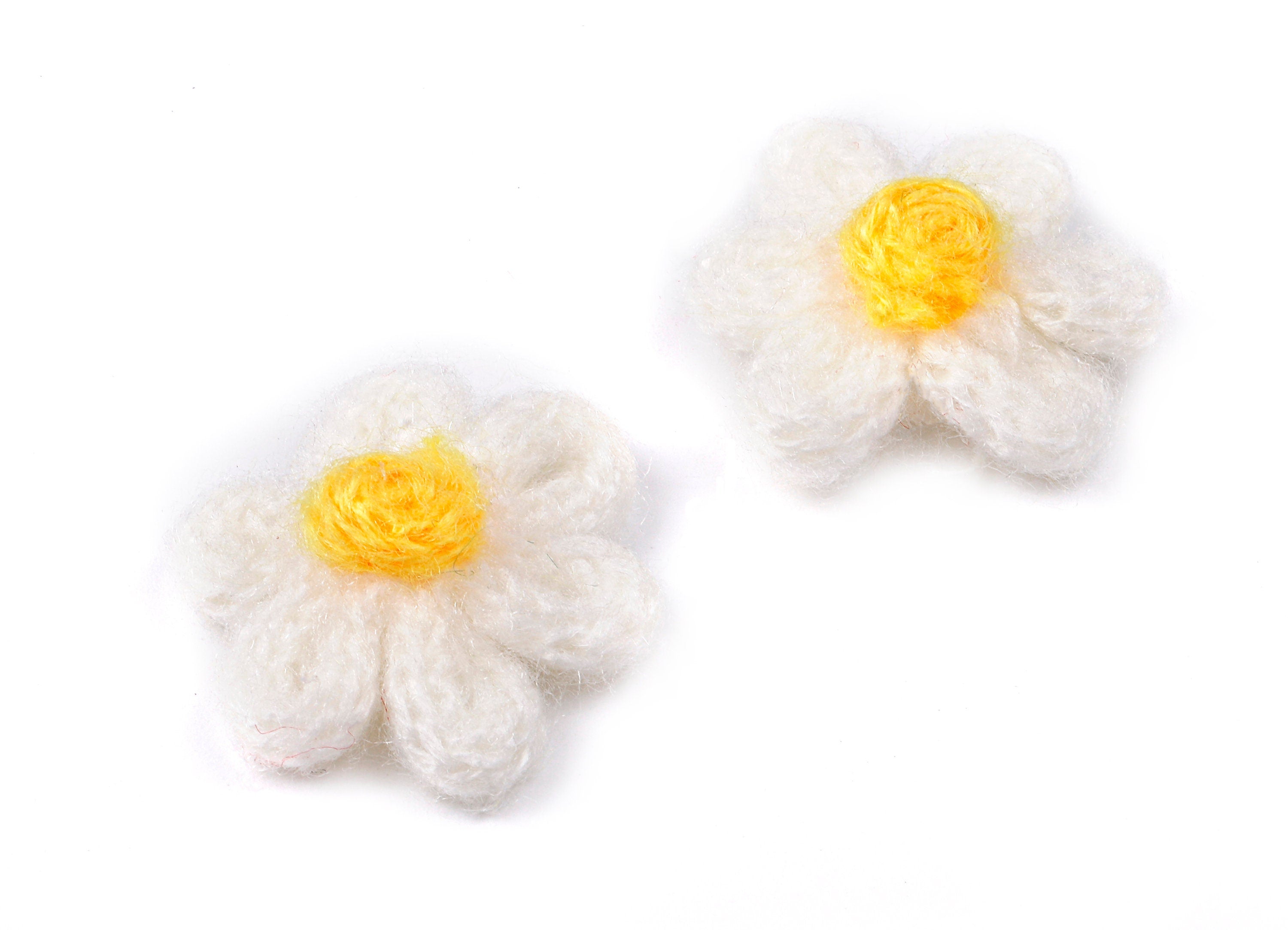 Crochet Flower Earrings - Knit Weaving Flower Earrings - Crochet Flower Pendant - Handmade Flower Earrings - 32.33x32.33x9.91mm - TS1082L - DOMEDBAZAAR