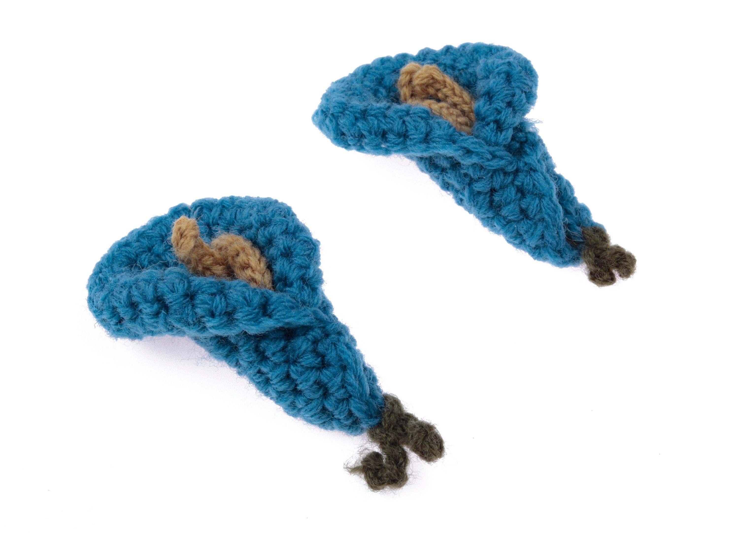 Crochet Flower Earrings - Crochet Leaf Earrings - Crochet Flower Pendant - Handmade Flower Earrings - 66.31x36.98x7.81mm - TS1074B - DOMEDBAZAAR