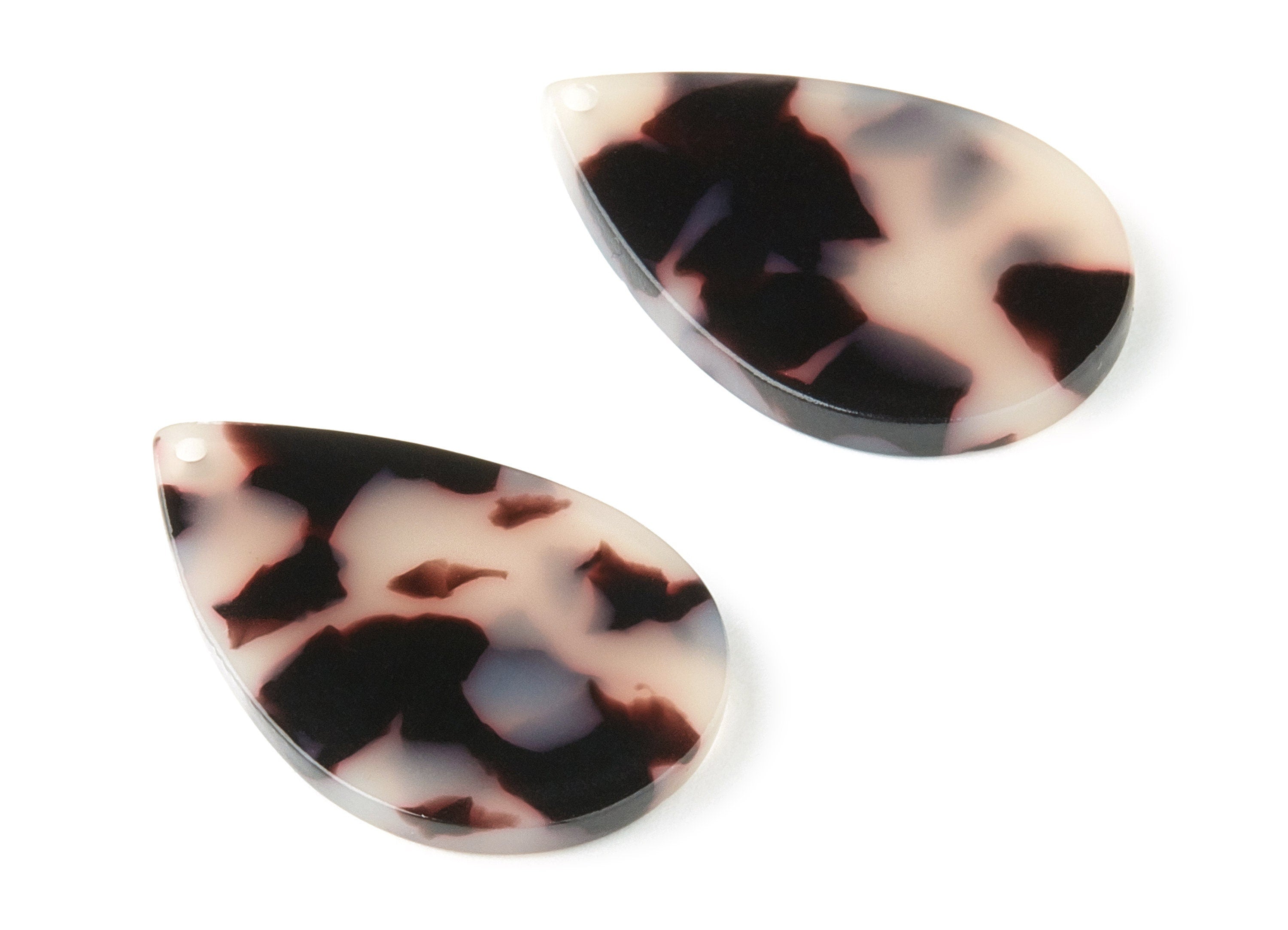 Acetate Drop Charms - Blonde Tortoise Shell Earrings - Drop Earrings and Pendant - Color Code:A07 - 31x21x2.6mm - AC1127-A07 - DOMEDBAZAAR