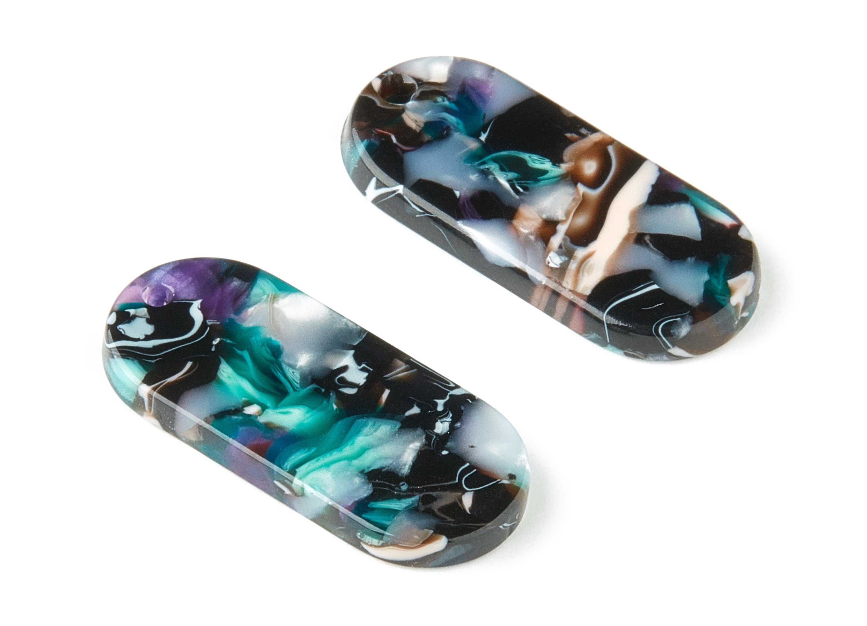 Acetate Oval Charms - Oval Earrings and Pendant - Earring Findings - Jewelry Supplies - Color Code: A54 - 30.65x13.76x2.66mm - AC1134-A54 - DOMEDBAZAAR