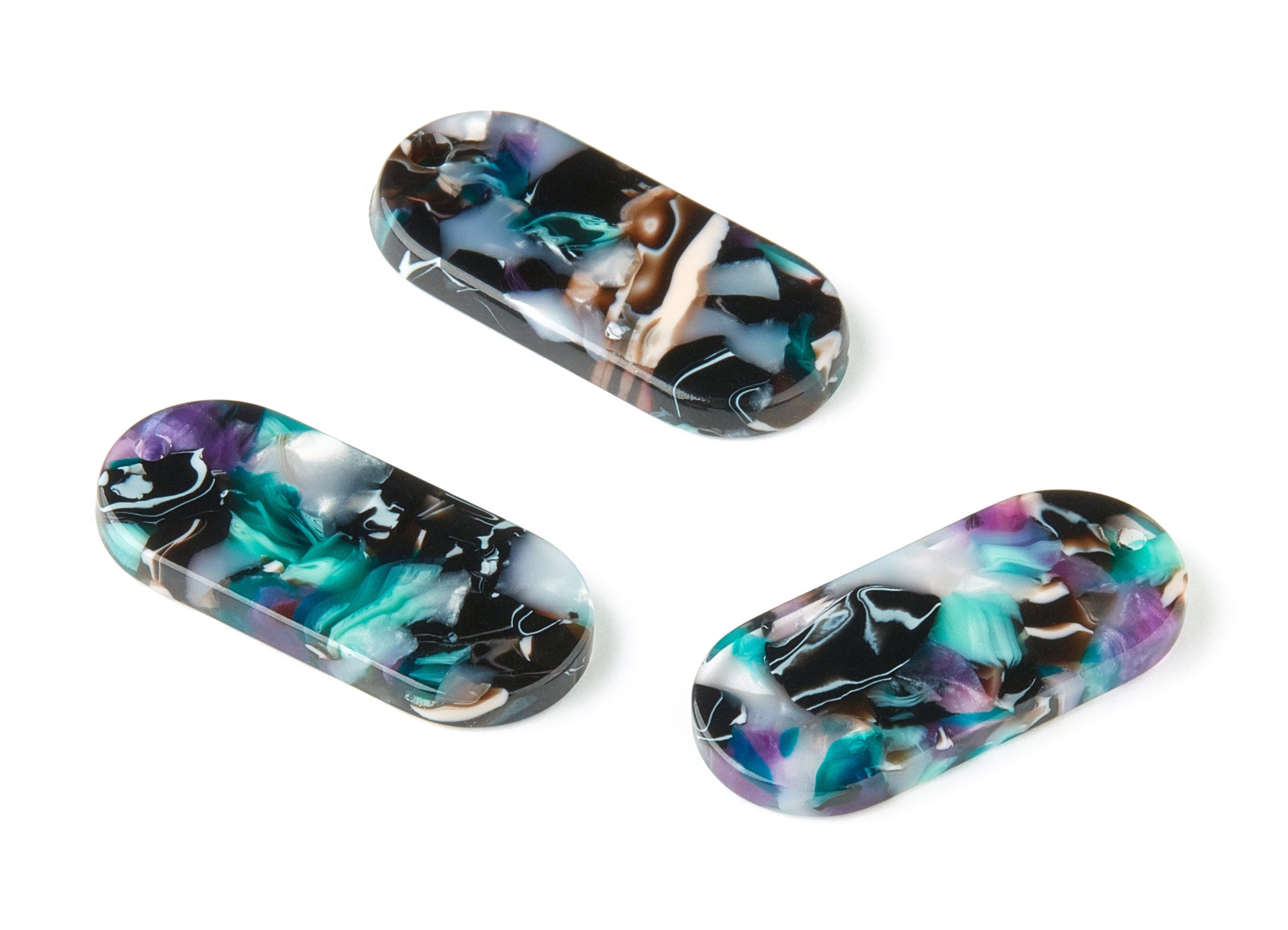 Acetate Oval Charms - Oval Earrings and Pendant - Earring Findings - Jewelry Supplies - Color Code: A54 - 30.65x13.76x2.66mm - AC1134-A54 - DOMEDBAZAAR
