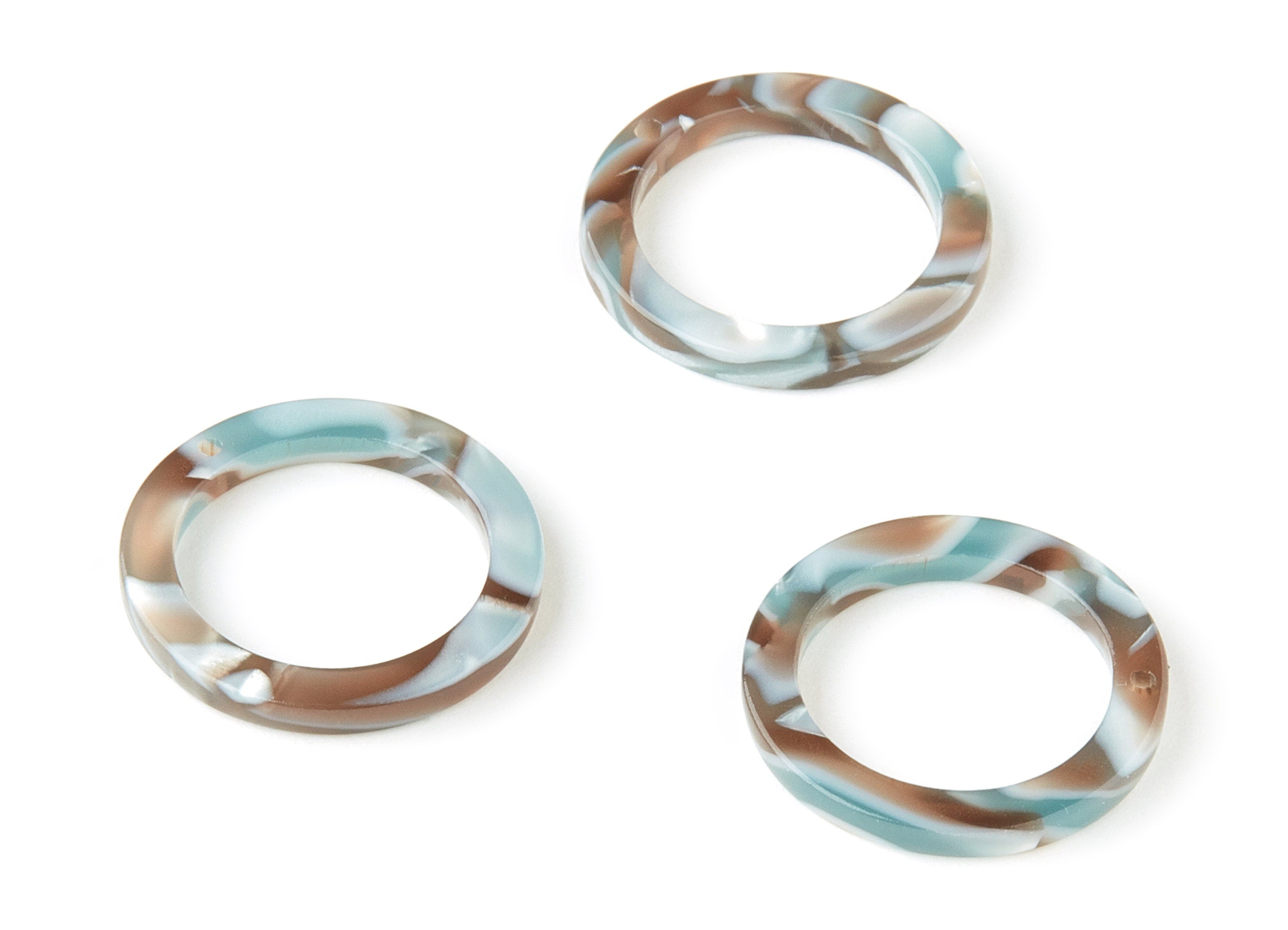 Acetate Circle Charms - Circle Earrings and Pendant - Earring Findings - Jewelry Supplies - Color Code: A22 - 21.18x21.2x2.75mm - AC1153-A22 - DOMEDBAZAAR