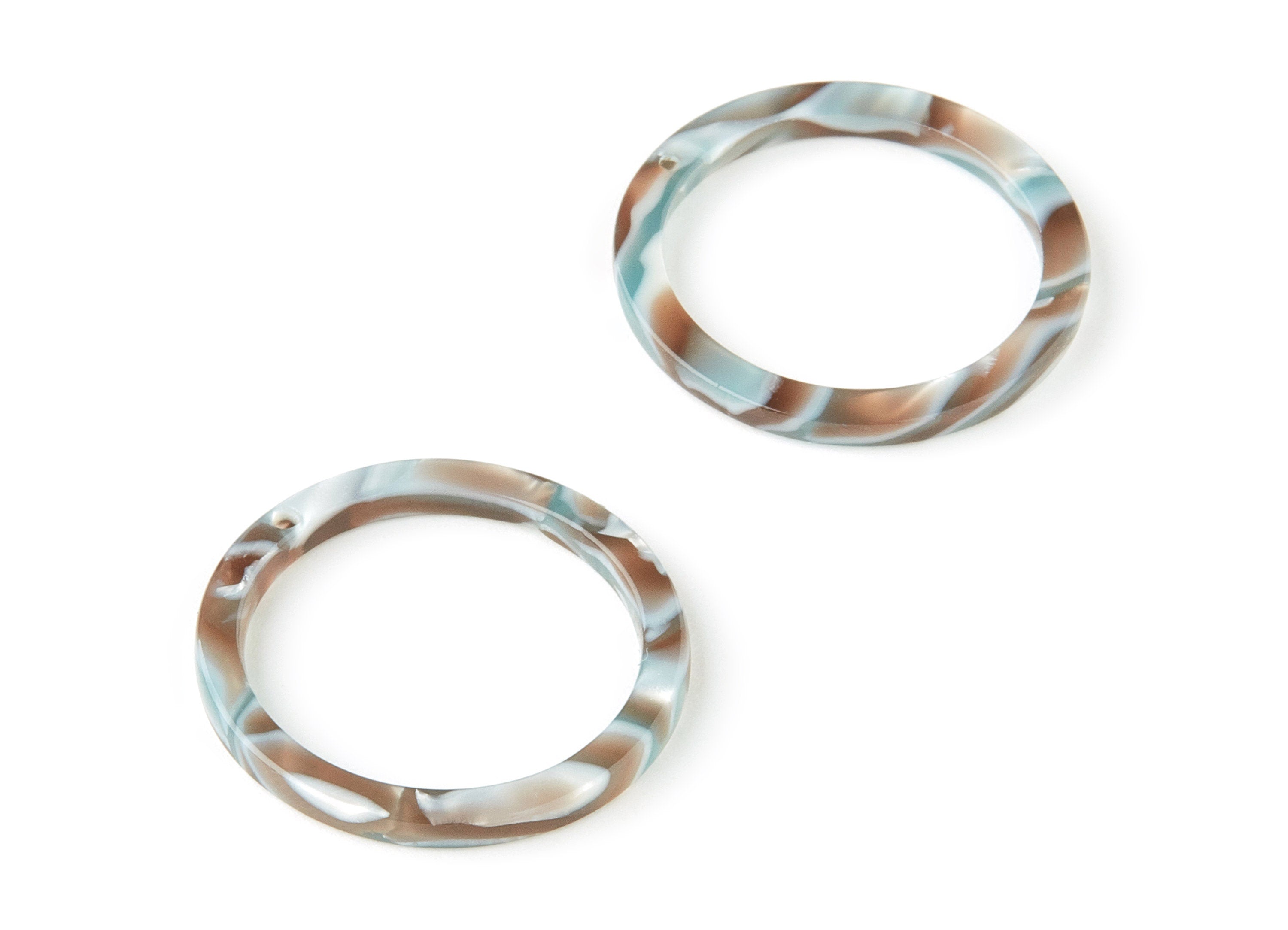 Acetate Circle Charms - Circle Earrings and Pendant - Earring Findings - Jewelry Supplies - Color Code: A20 - 27x27x2.85mm - AC1154-A20 - DOMEDBAZAAR