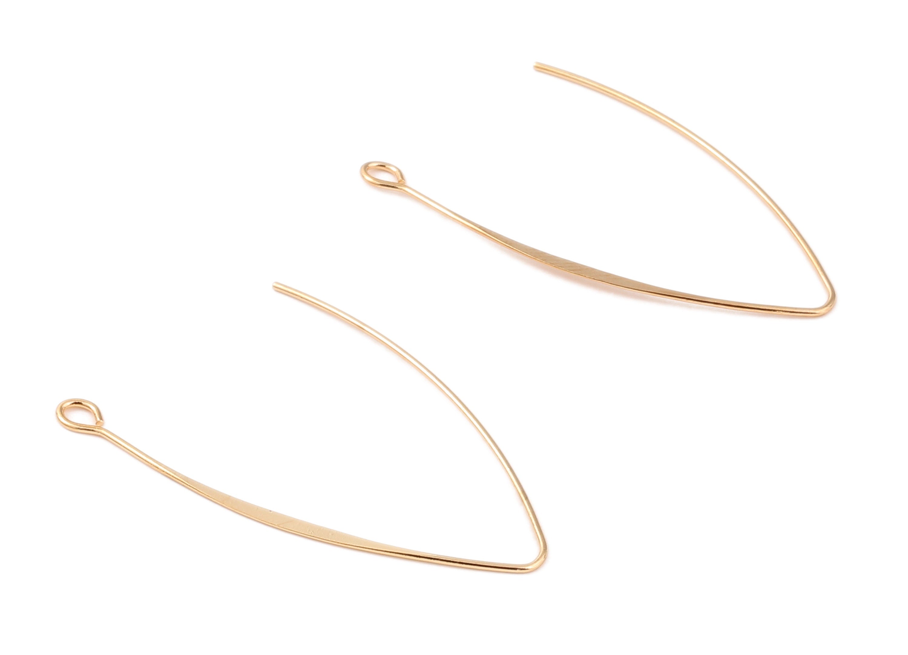 Brass Earring Wire Post - Brass Earring Wire Stud - 18K Real Gold Plated Brass Stud - Jewelry Supplies - 42.41x0.74mm - RGP1230 - DOMEDBAZAAR